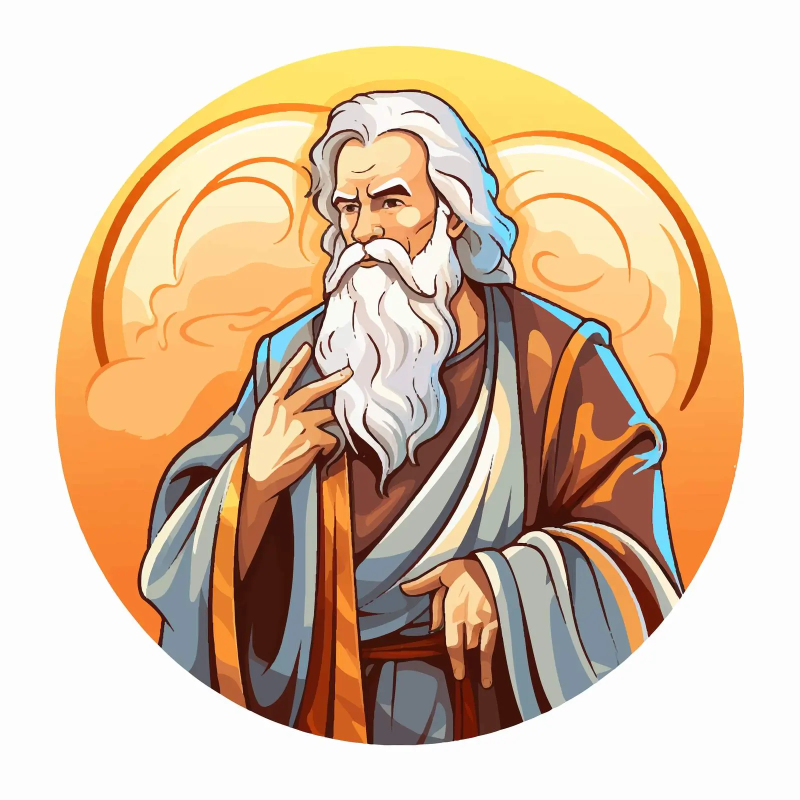 Byzantine Style Illustration of Prophet Elijah — free download from Dotvec