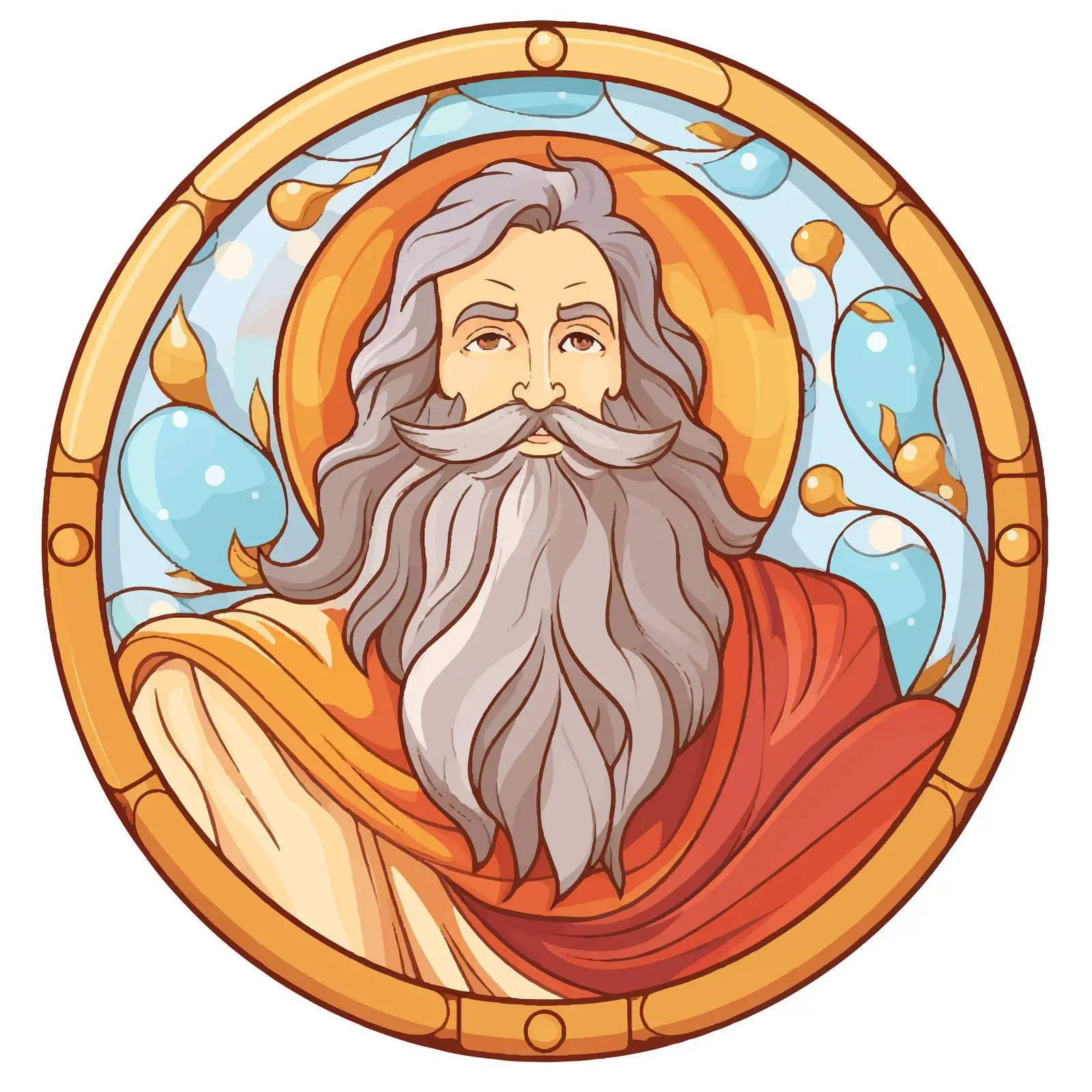 Byzantine Style Easter Egg Featuring Prophet Elijah — free download from Dotvec