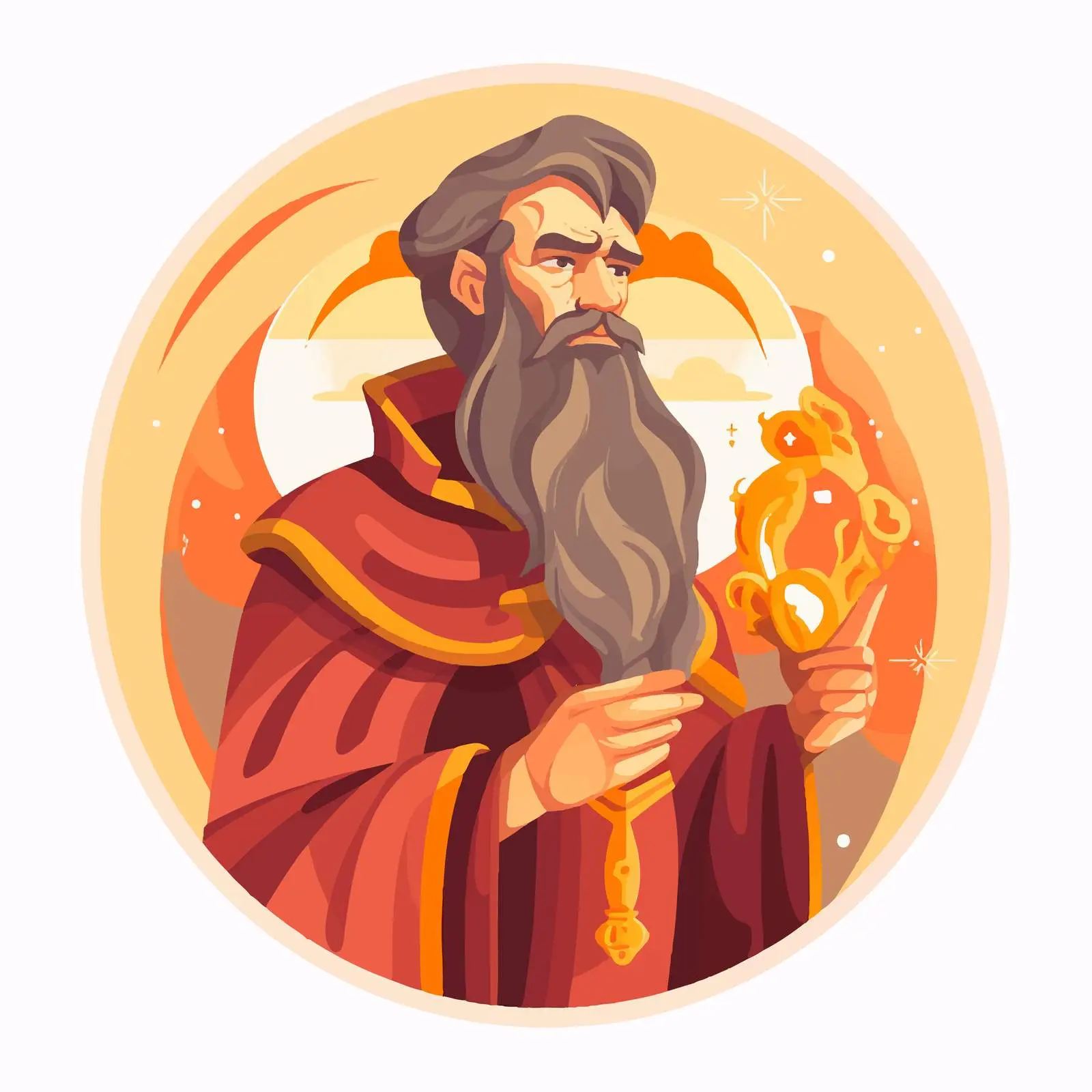 Saint Elijah Byzantine Style Cartoon Vector — free download from Dotvec