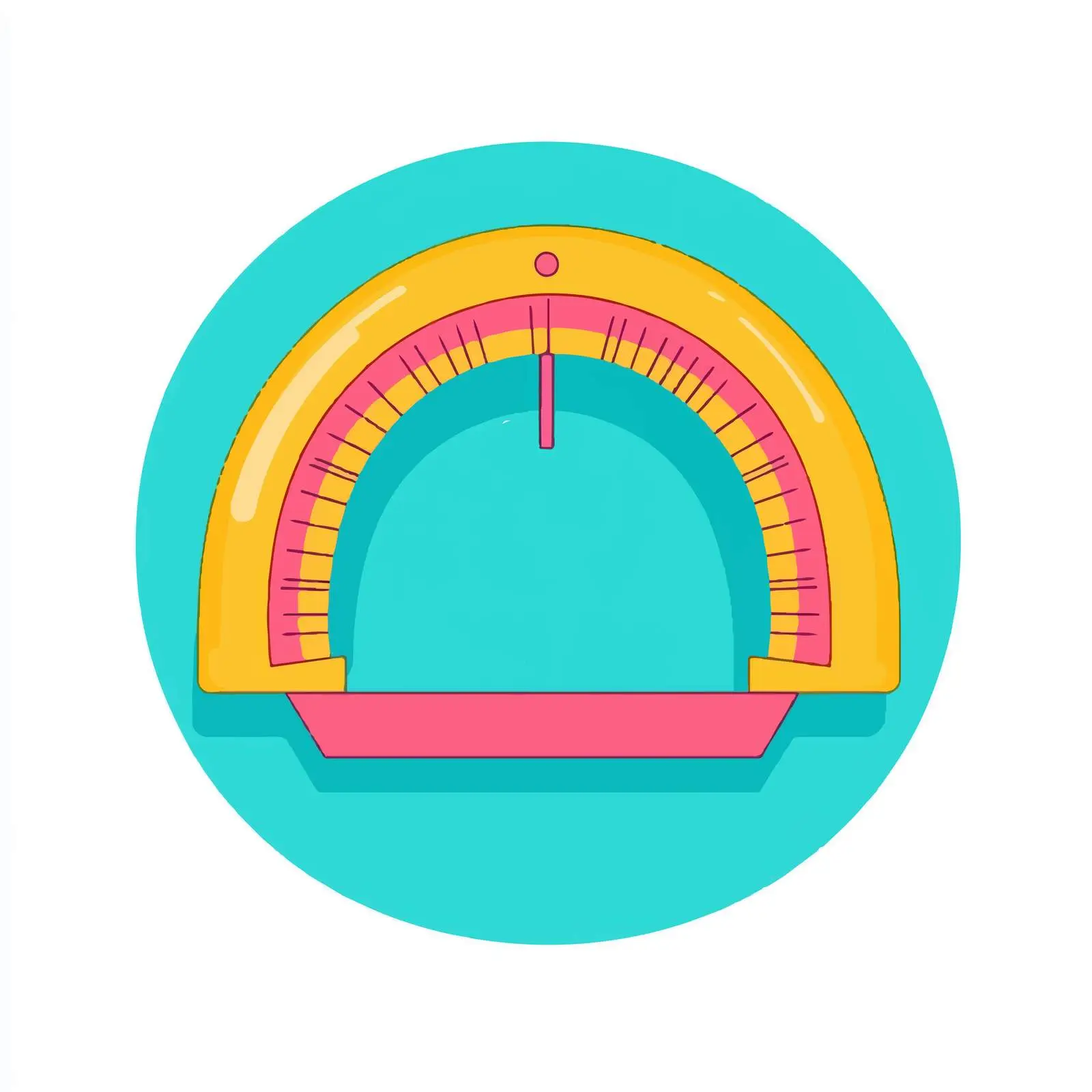 Flat Vector Protractor Icon for Education — free download from Dotvec