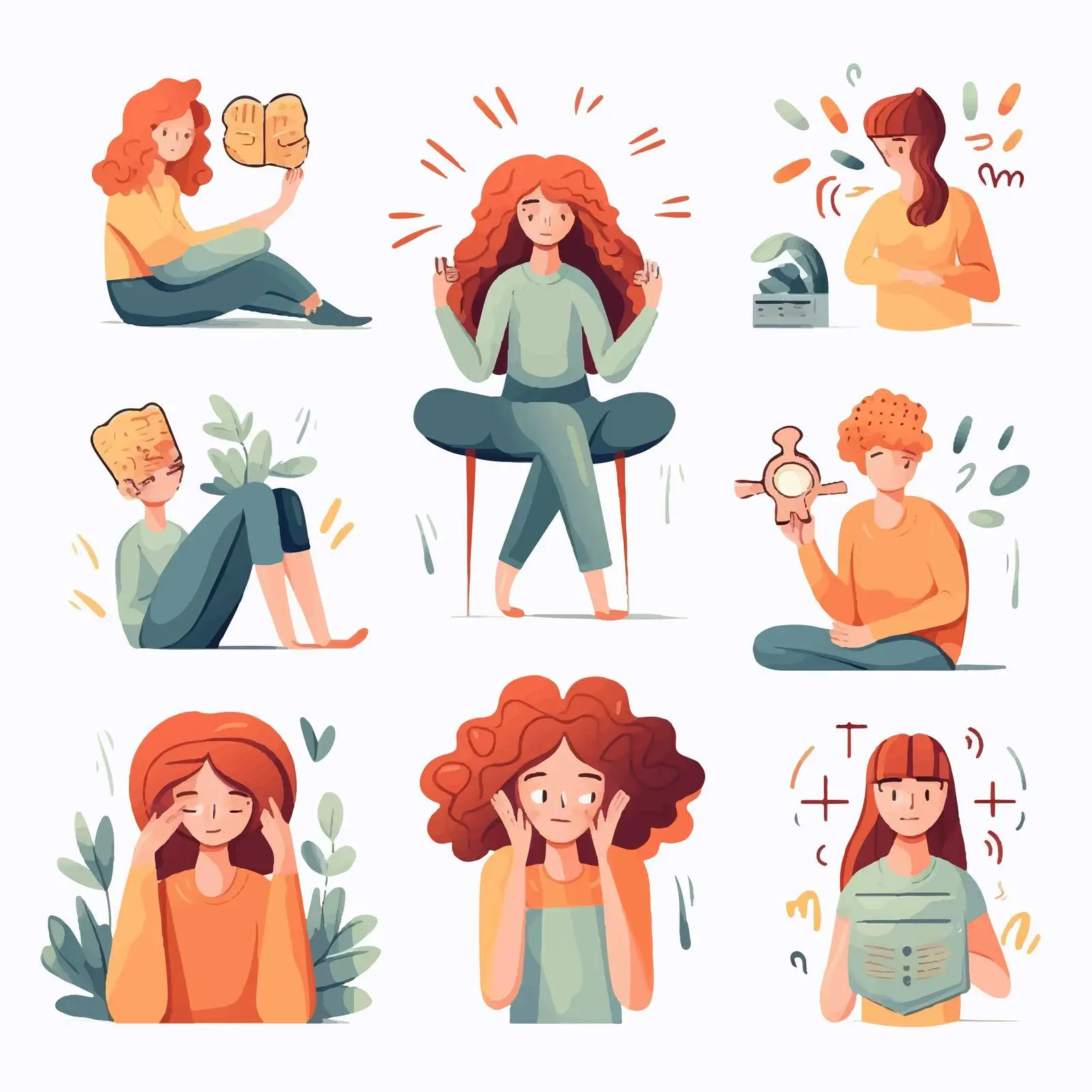 Mental Health Concepts Cartoon Vector Illustration — free download from Dotvec