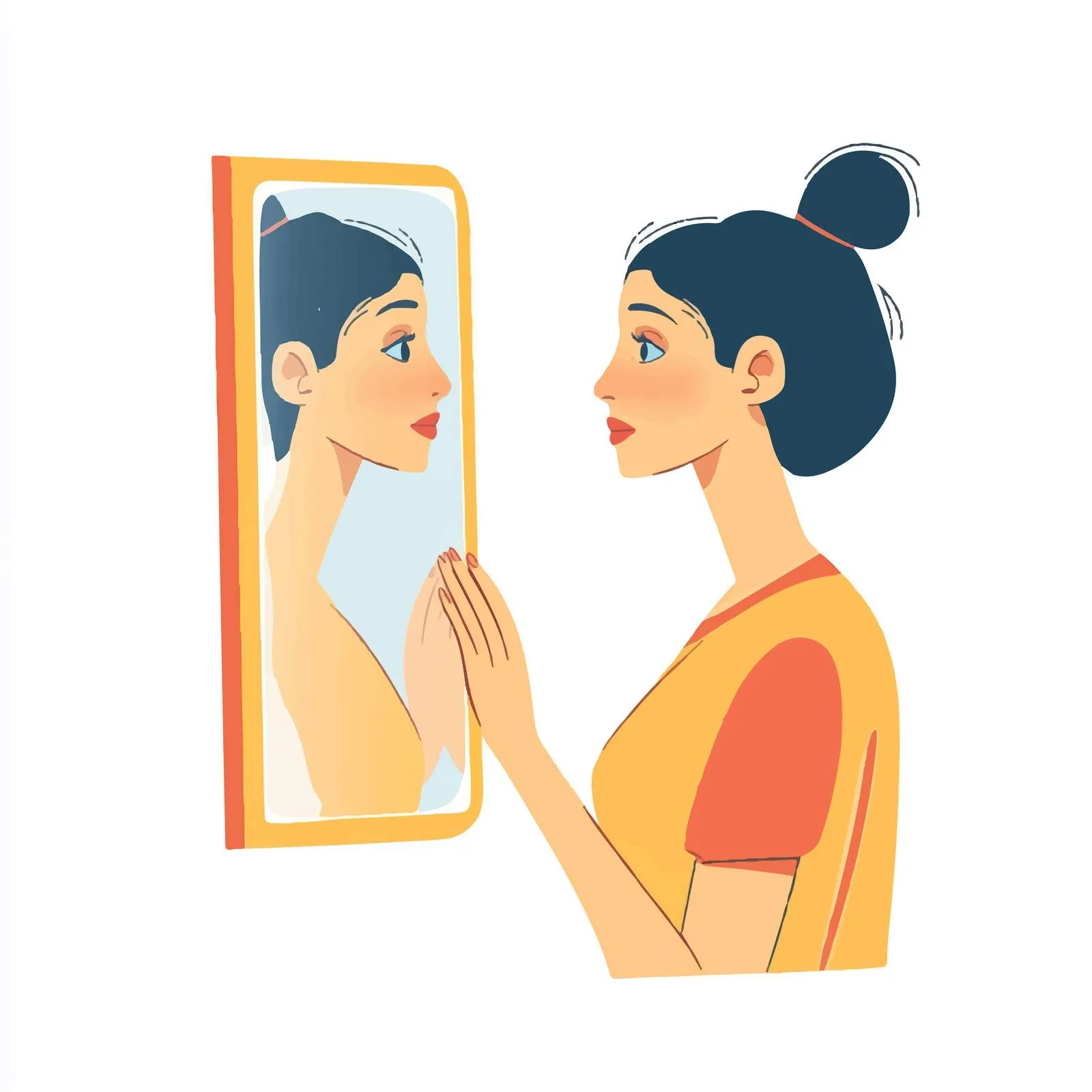 Woman with Distorted Self-Perception Concept — free download from Dotvec