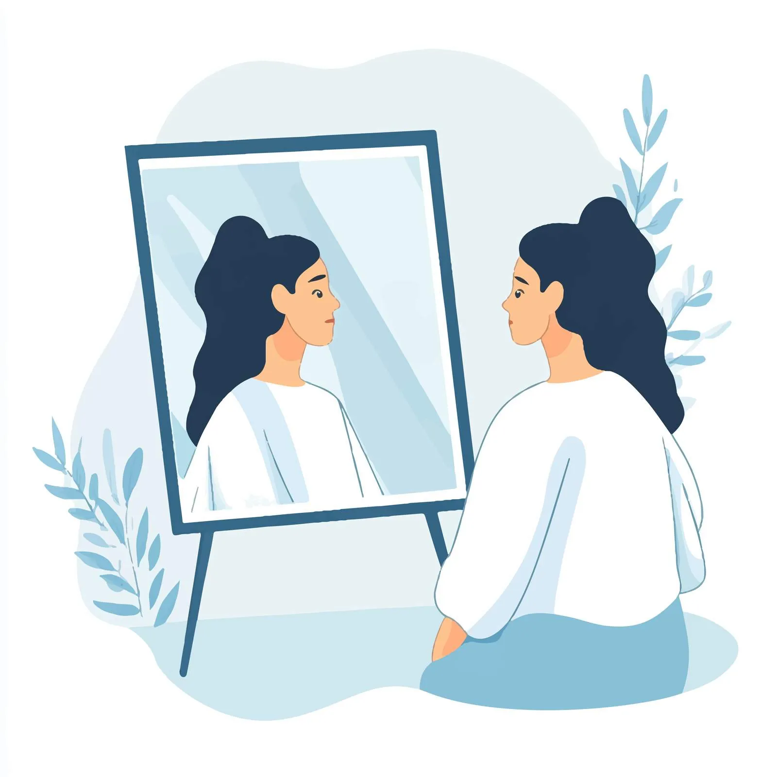 Distorted Self-Perception in Psychology Concept — free download from Dotvec