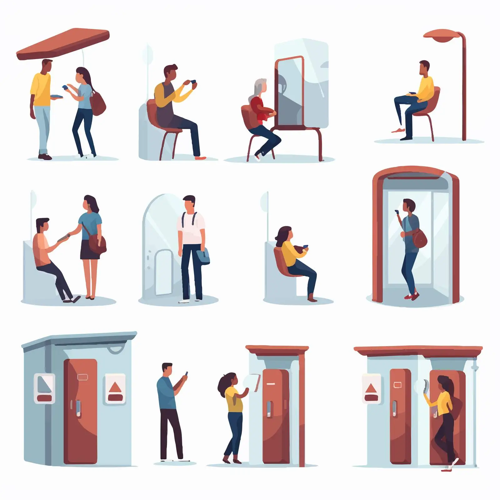 Public Toilets WC Vector Set for Schools — free download from Dotvec