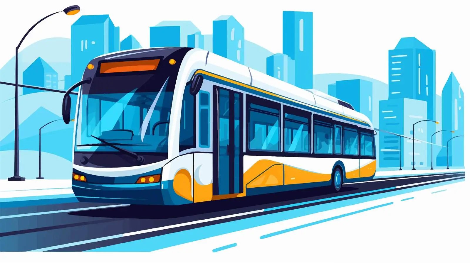 Cartoon Public Transport Vector Design Clipart — free download from Dotvec