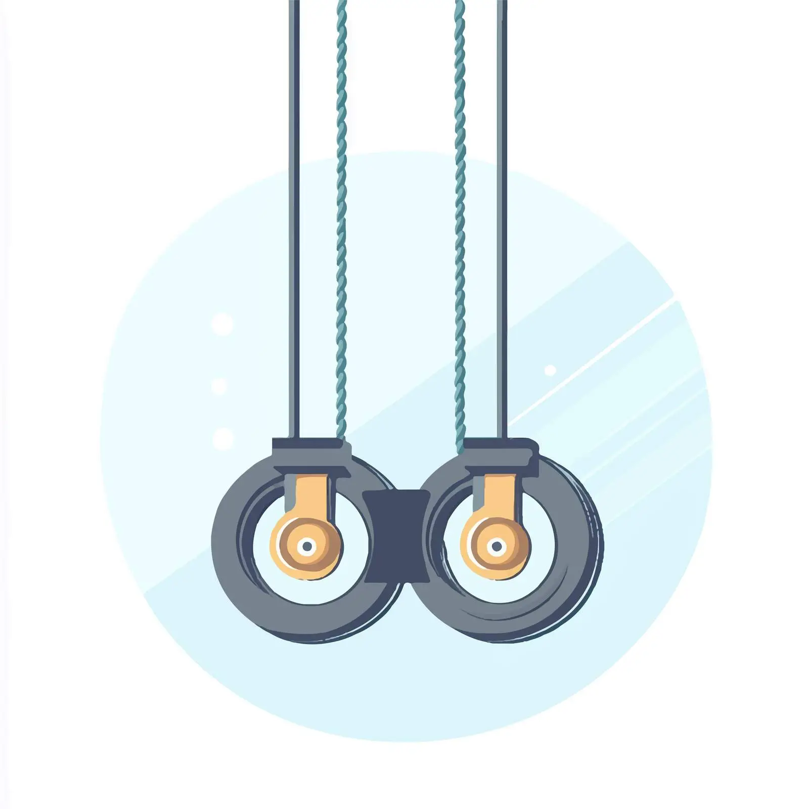 Flat Pulley Vector Illustration in Frame — free download from Dotvec
