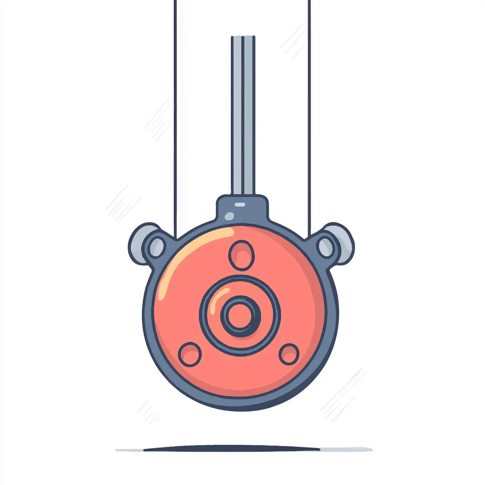 Flat Vector Pulley Illustration in Frame — free download from Dotvec