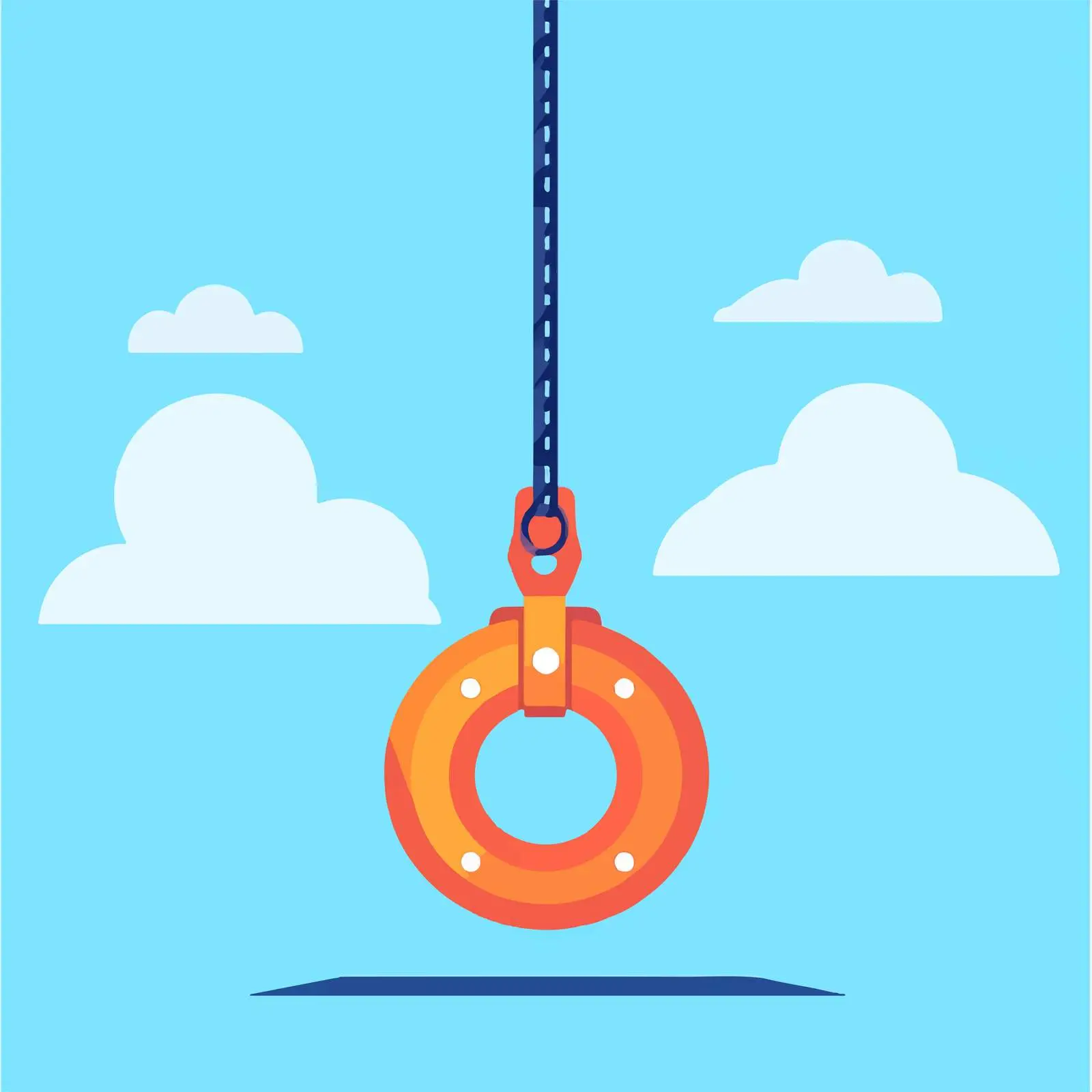 Flat Vector Pulley Illustration in a Frame — free download from Dotvec