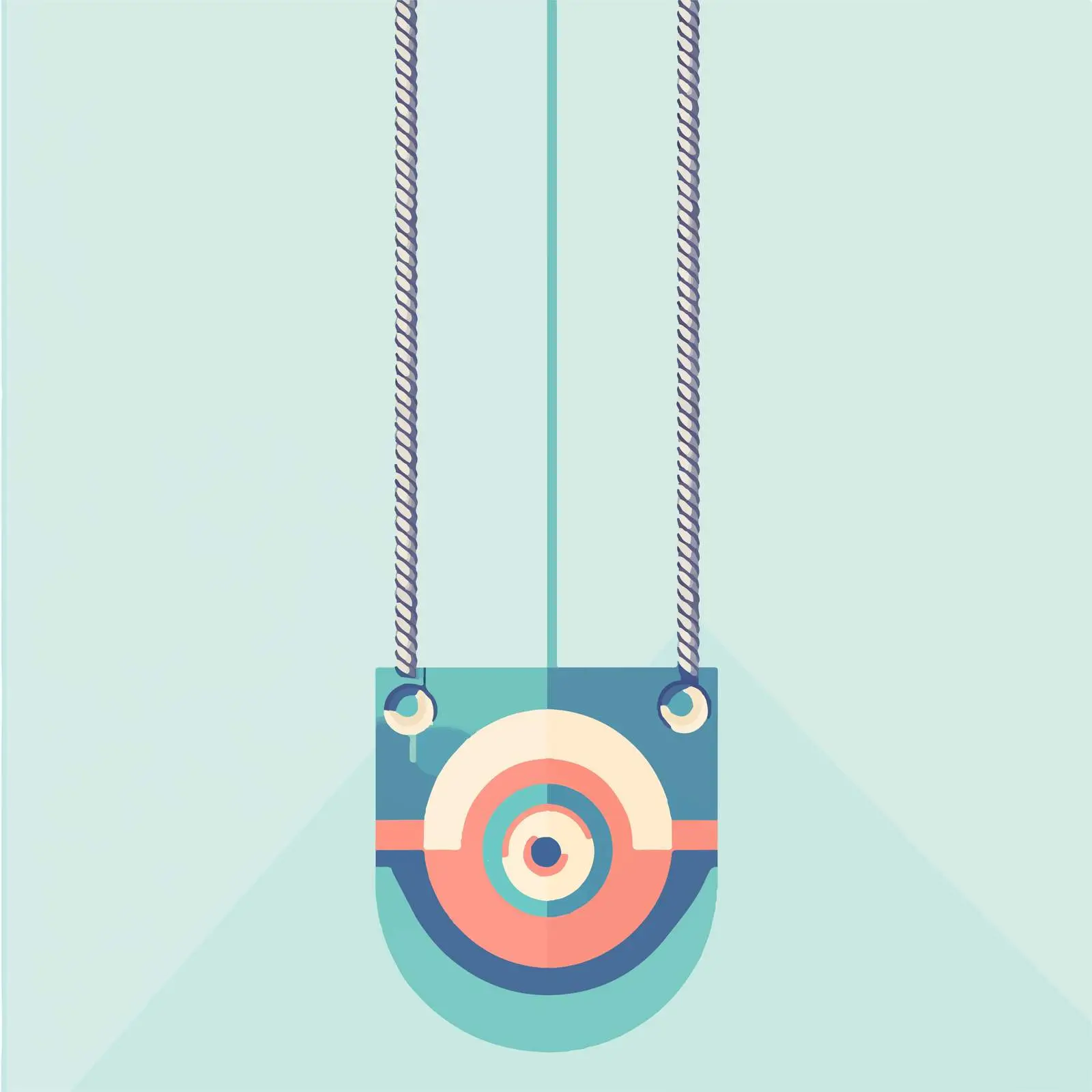 Flat Vector Pulley Illustration in Frame — free download from Dotvec