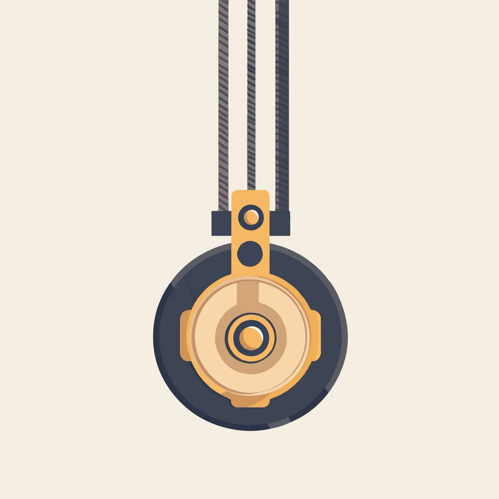 Flat Vector Pulley Illustration in Frame — free download from Dotvec