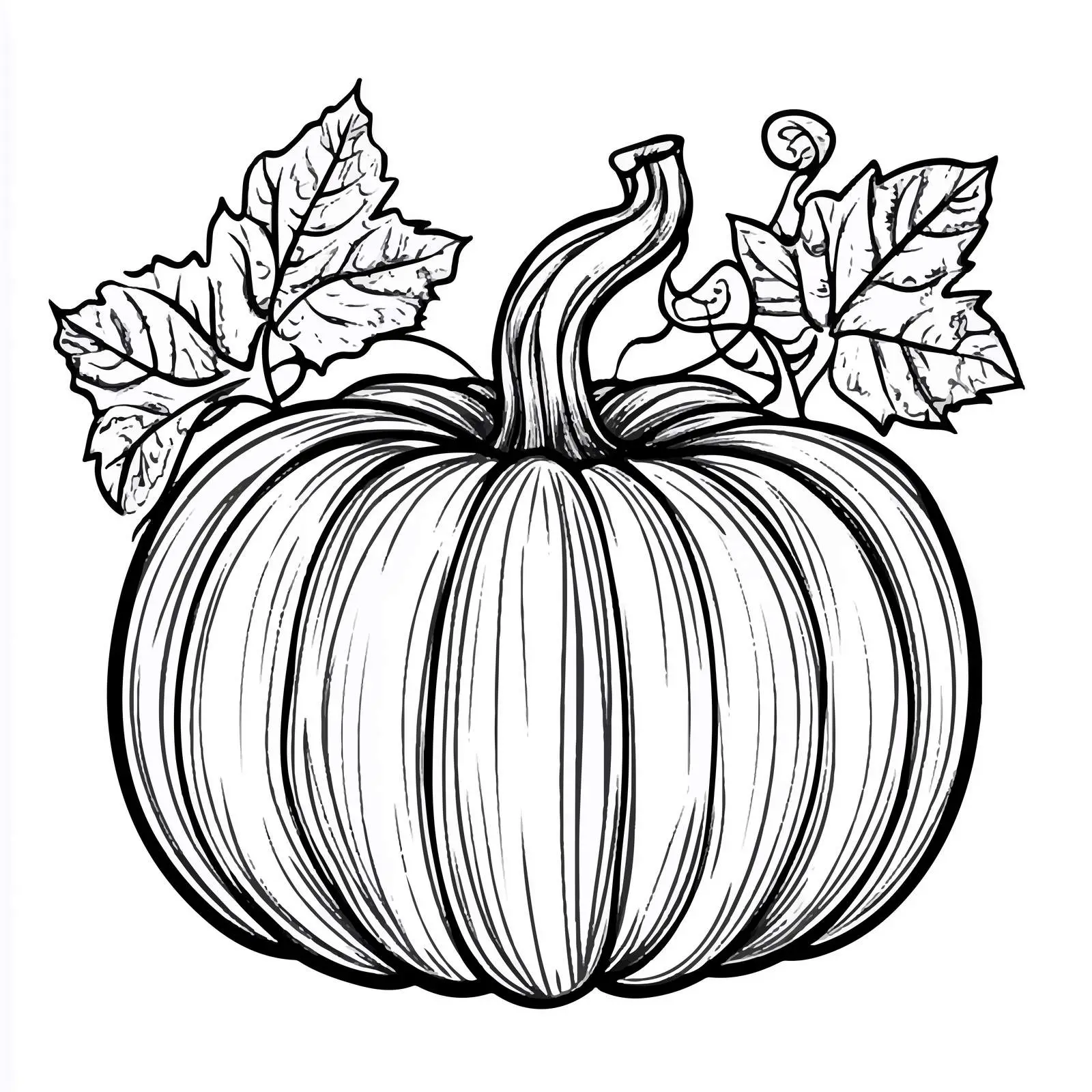 Flat Vector Pumpkin Coloring Line Art Design — free download from Dotvec