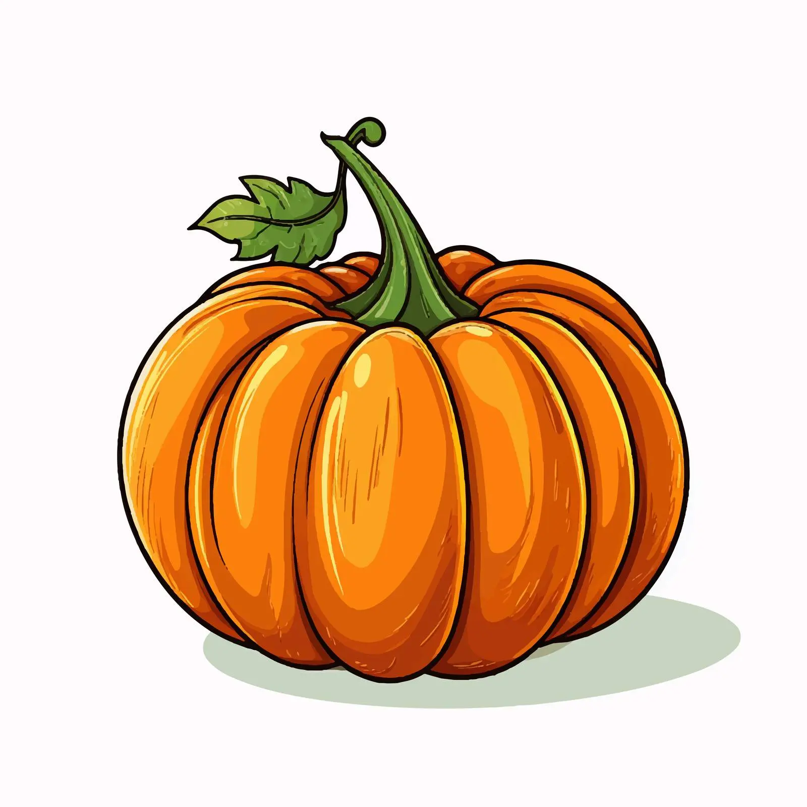 Cartoon Pumpkin Line Vector Illustration — free download from Dotvec