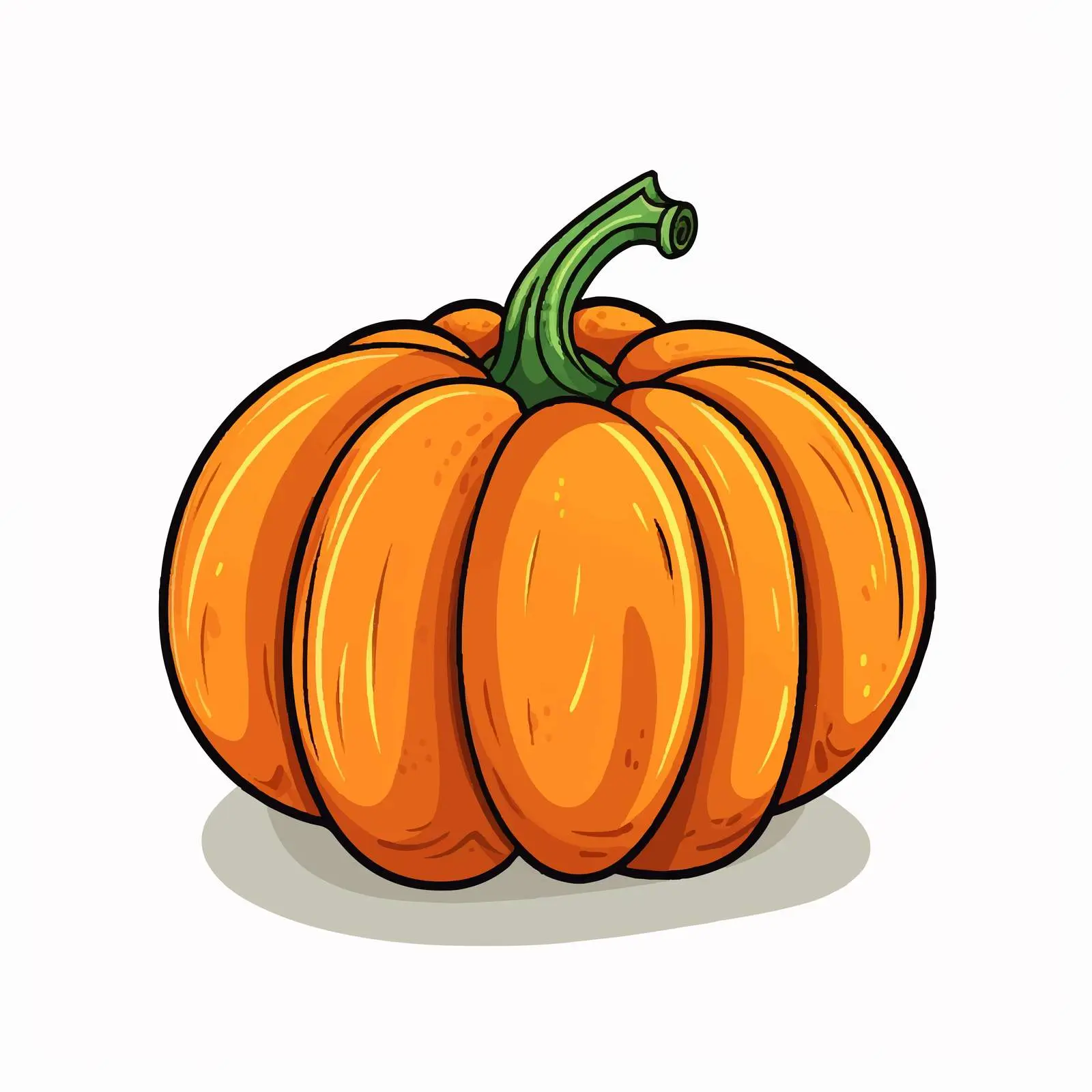 Cartoon Pumpkin Line Vector Illustration — free download from Dotvec