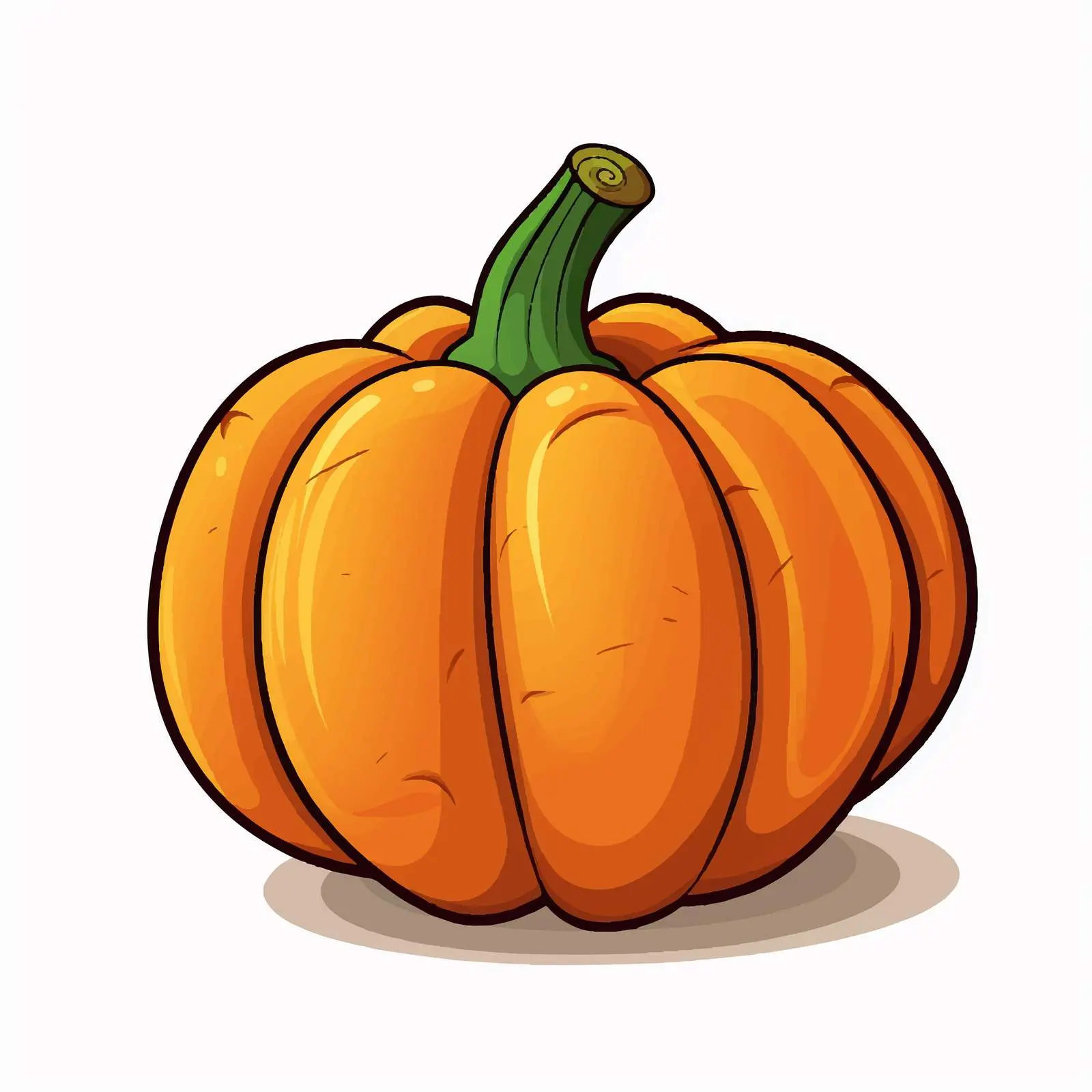 Cartoon Pumpkin Line Vector Illustration — free download from Dotvec