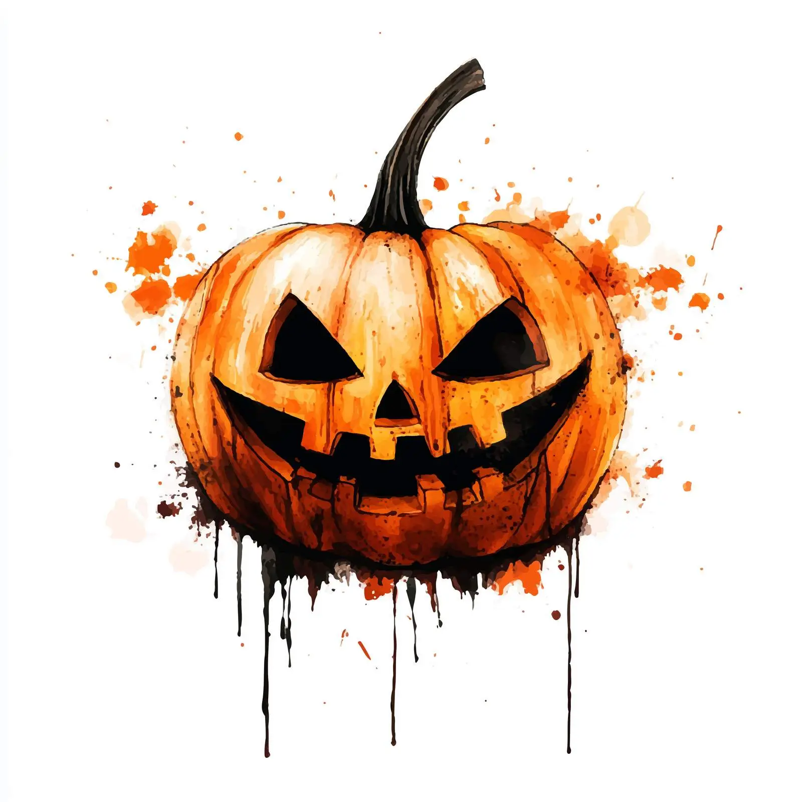 Watercolor Pumpkin Vector Illustration — free download from Dotvec