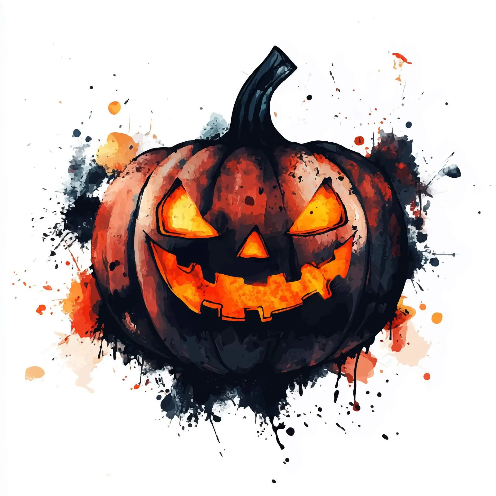 Watercolor Pumpkin Vector Illustration — free download from Dotvec