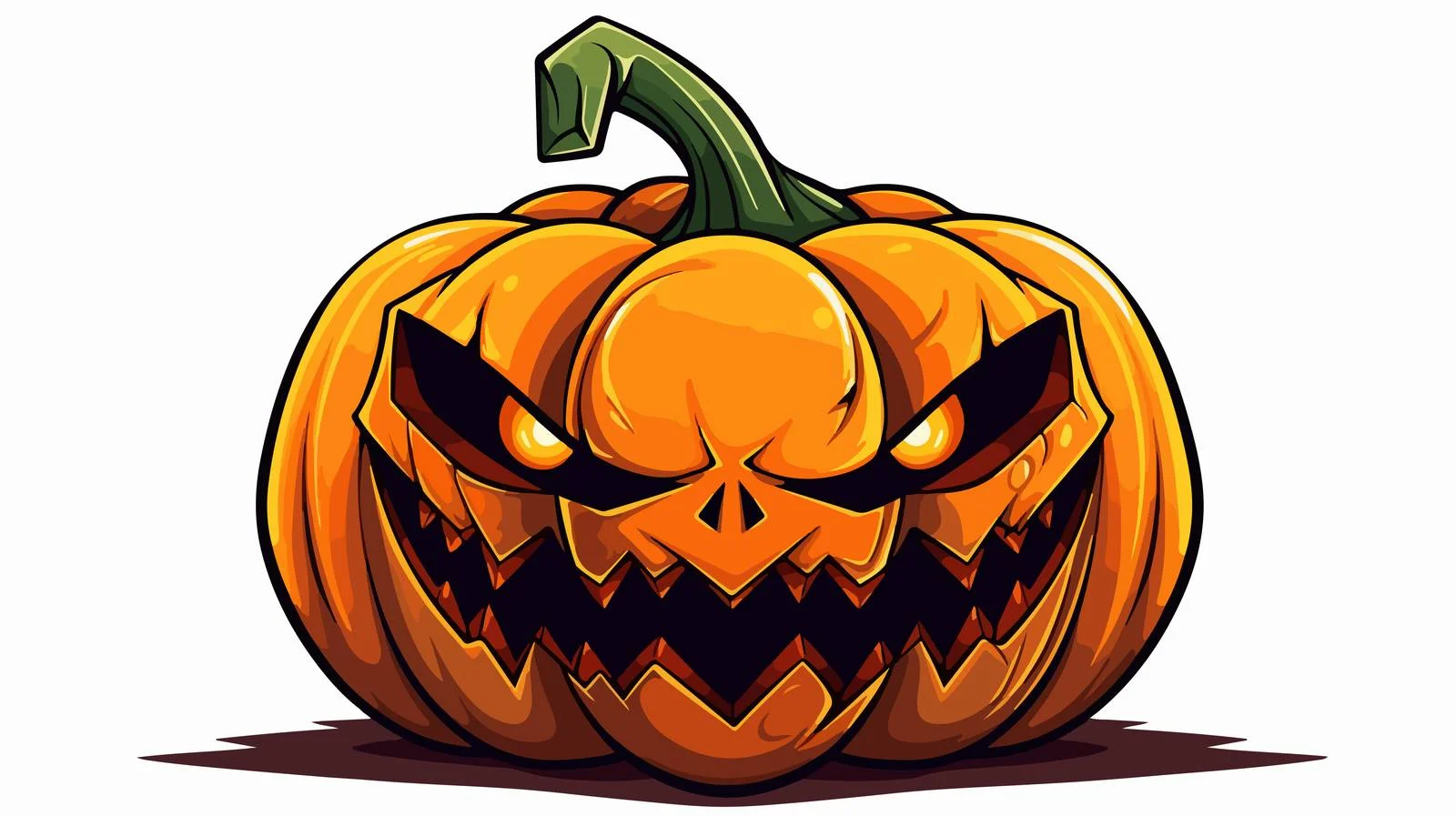 Pumpkin Cartoon for Sculpting Ghost Faces — free download from Dotvec