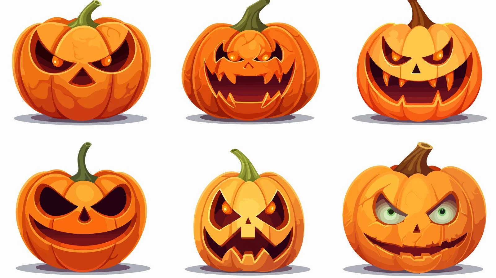 Pumpkin Cartoon for Sculpting Ghost Faces — free download from Dotvec