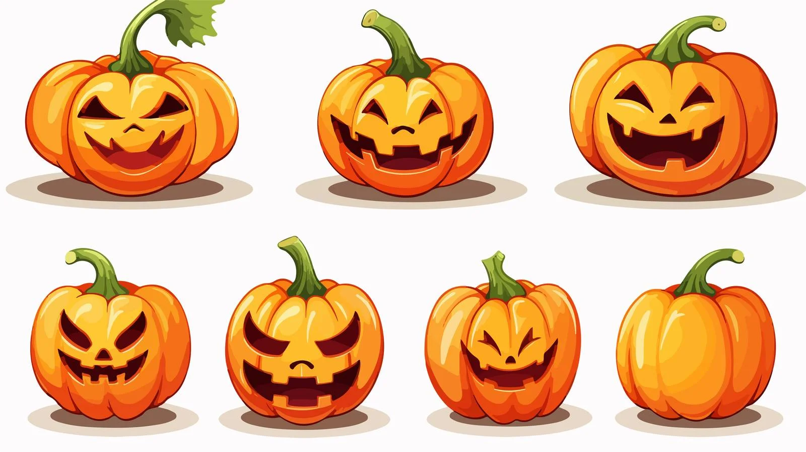 Pumpkin Cartoon for Halloween Sculpting — free download from Dotvec