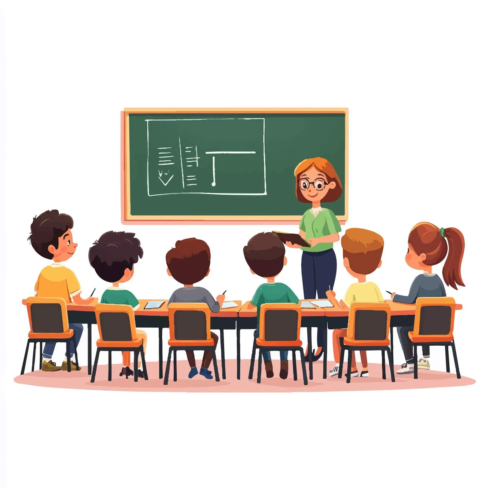 Pupils Demonstrating Good Behavior in Classroom – free peer collaboration image from Dotvec