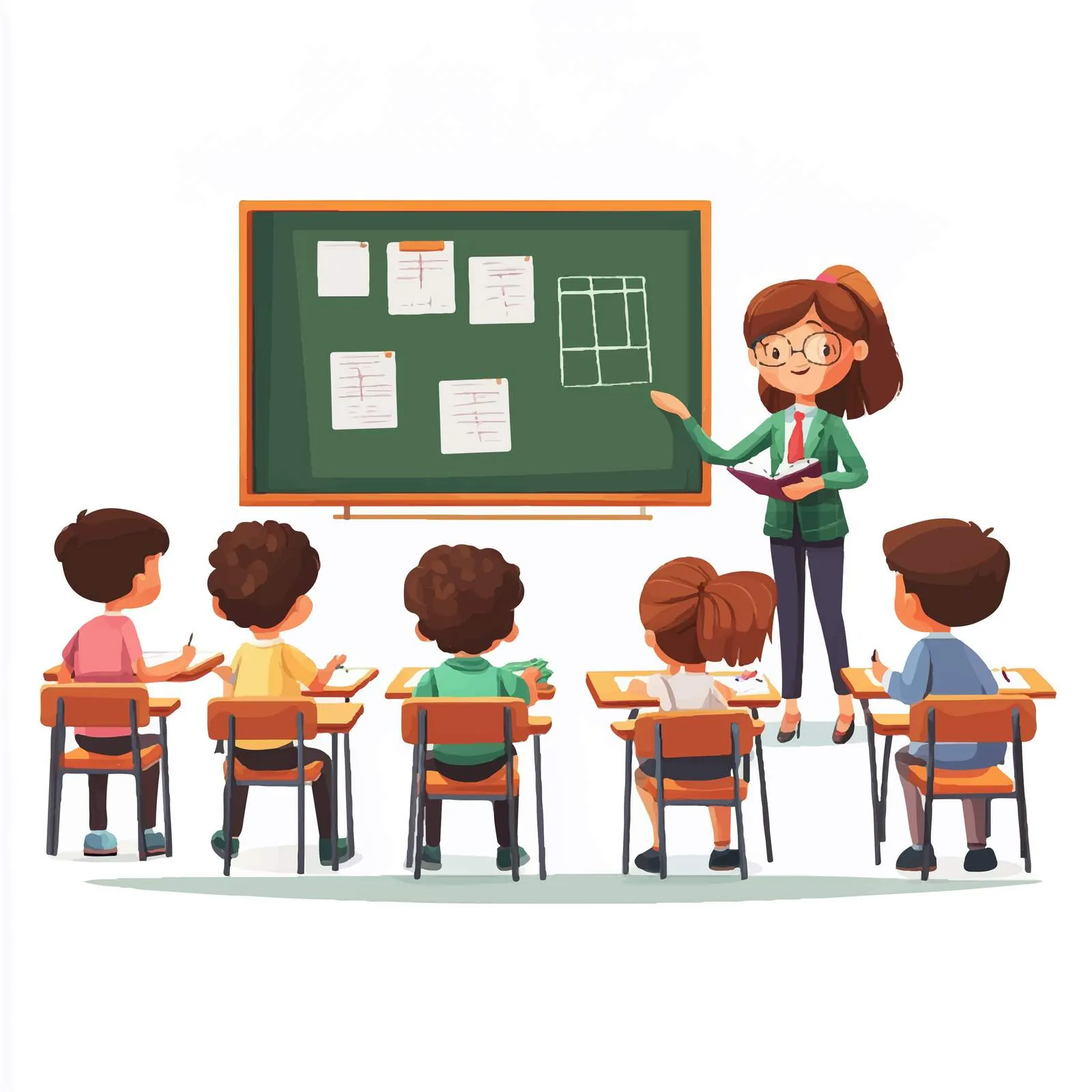 Pupils Demonstrating Positive Behavior in Classroom — free download from Dotvec