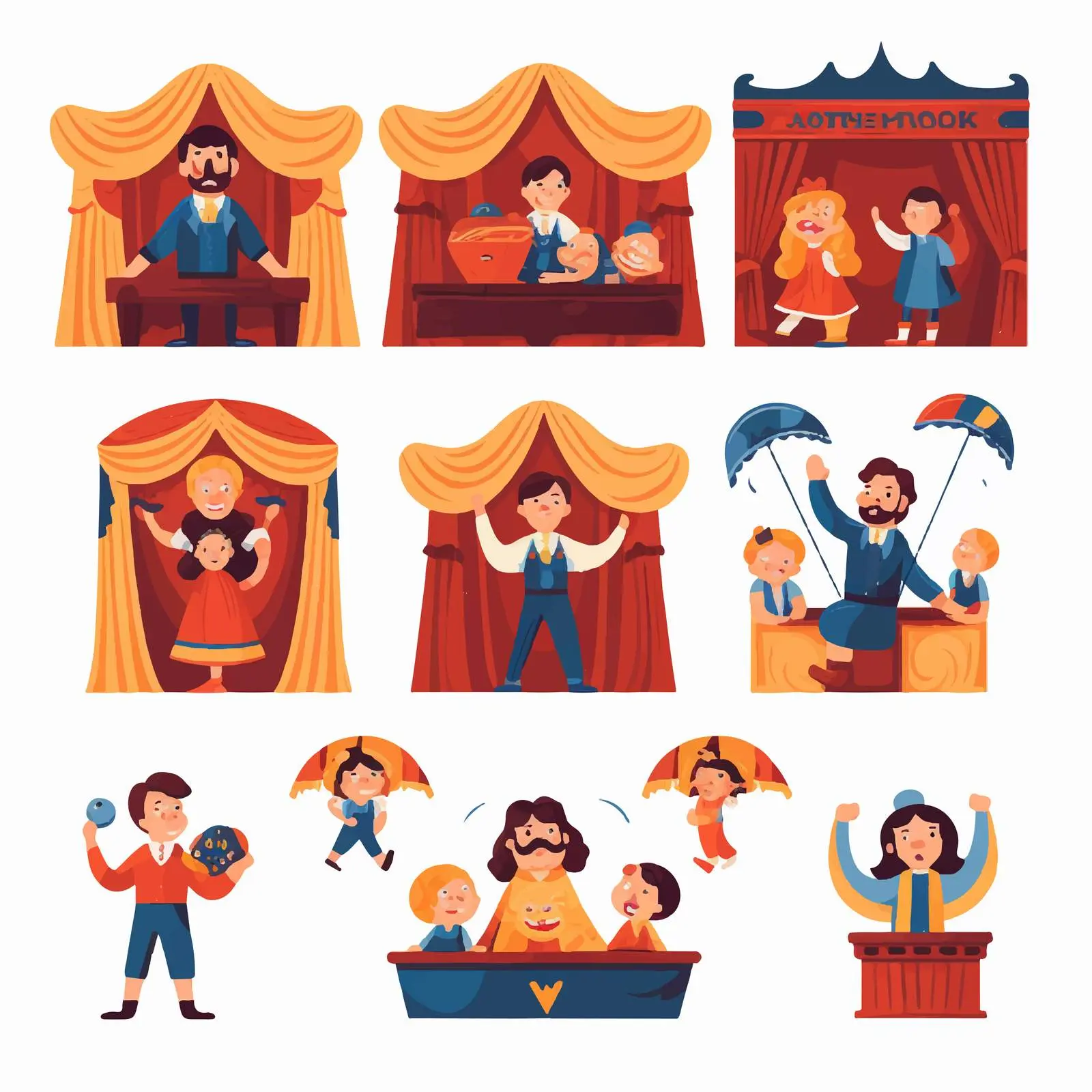 Kids Puppet Show Toy Theater Set – free stage design image from Dotvec