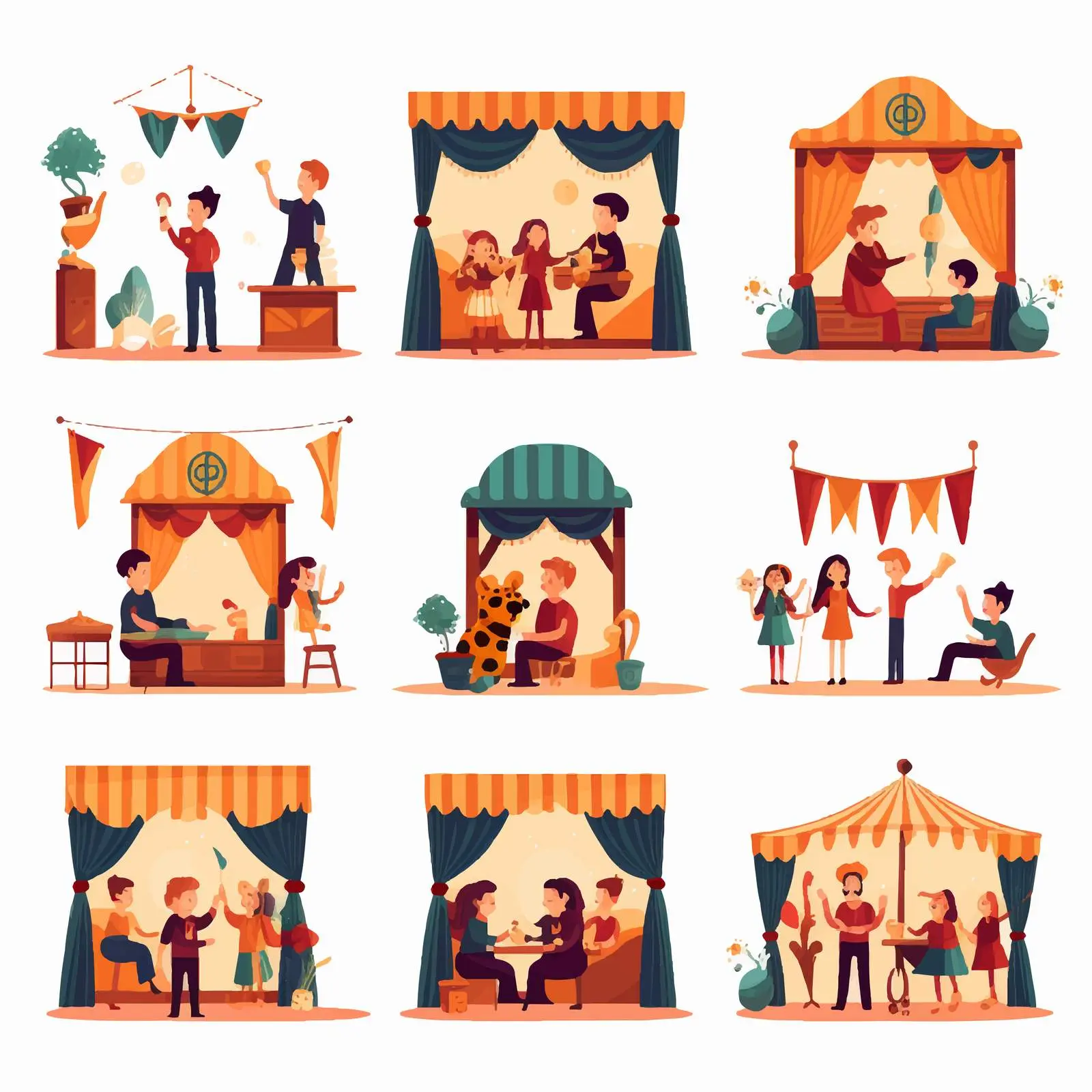 Kids Puppet Show Toy Theaters Set – free fun for kids image from Dotvec