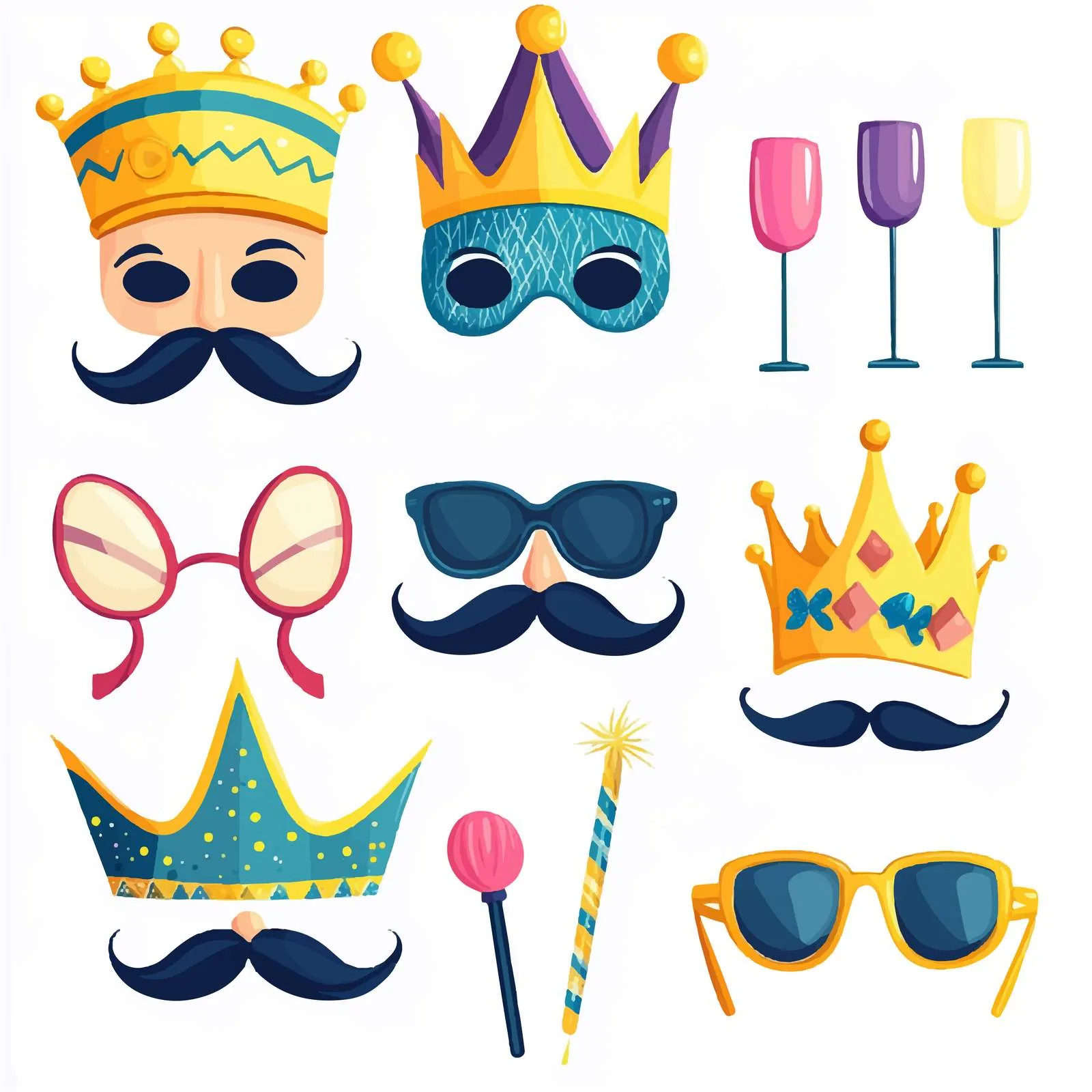 Purim Carnival Elements for Jewish Holiday Celebrations – free carnival fun image from Dotvec