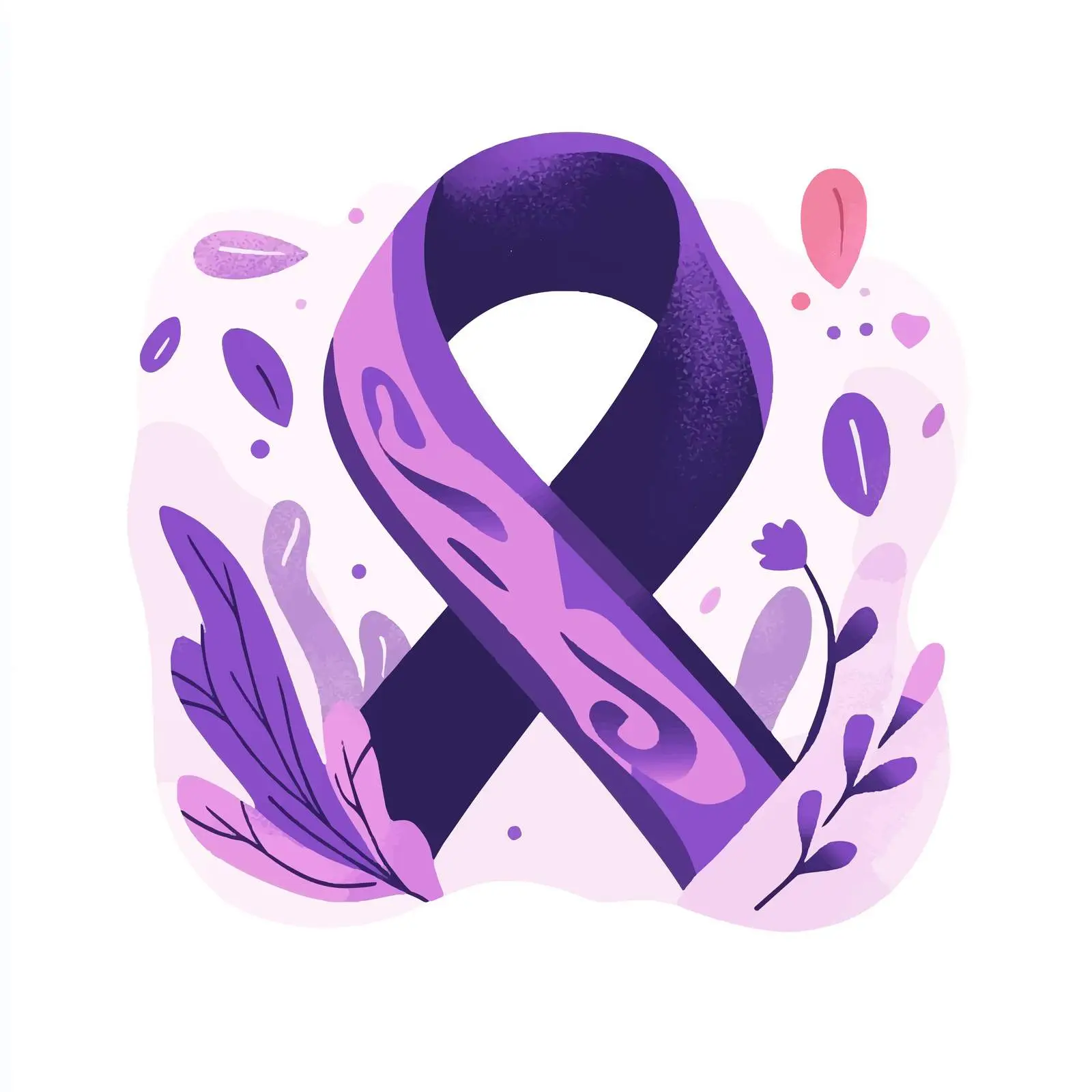 Purple Alzheimer Awareness Ribbon Vector Design — free download from Dotvec