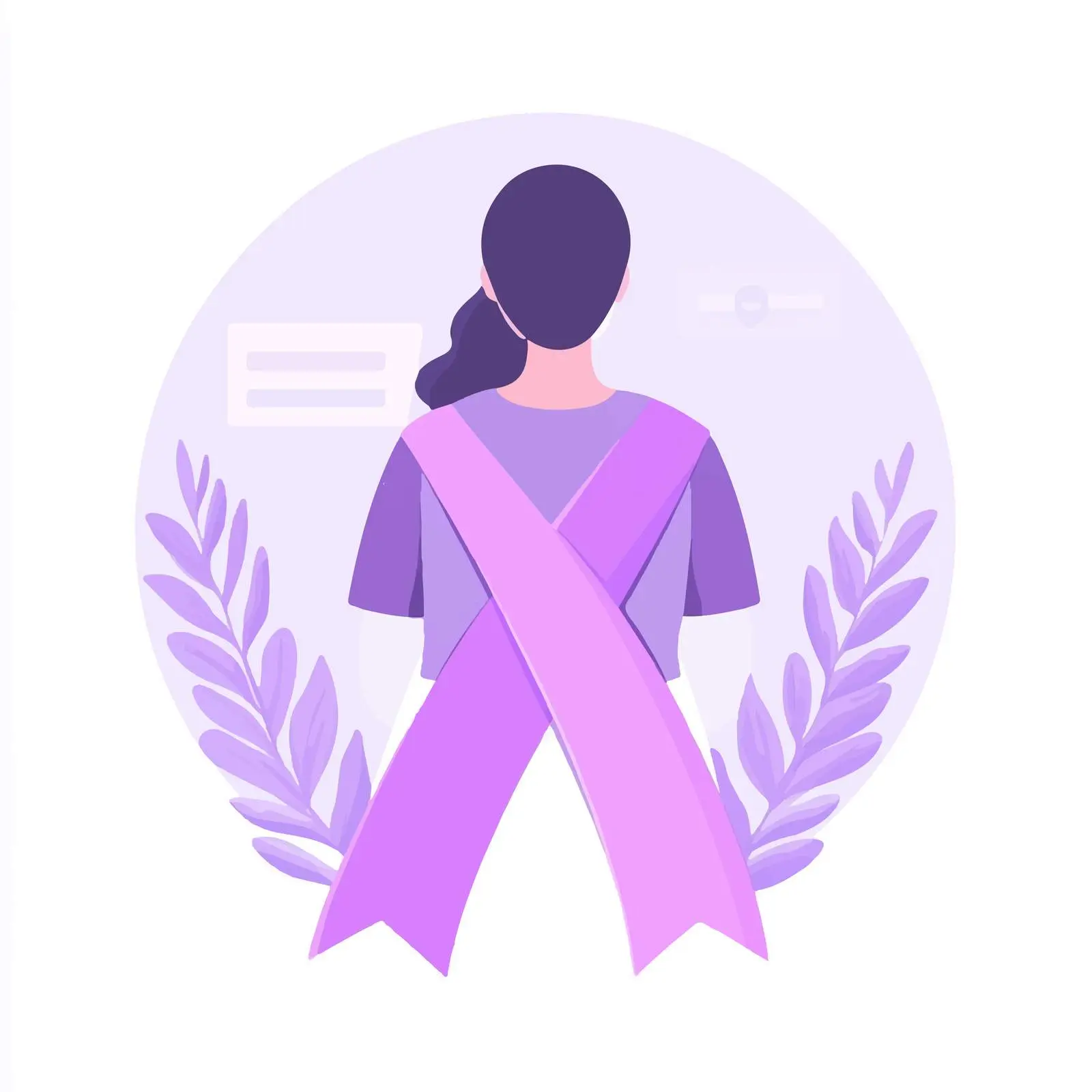 Purple Alzheimer's Awareness Ribbon Vector Illustration — free download from Dotvec
