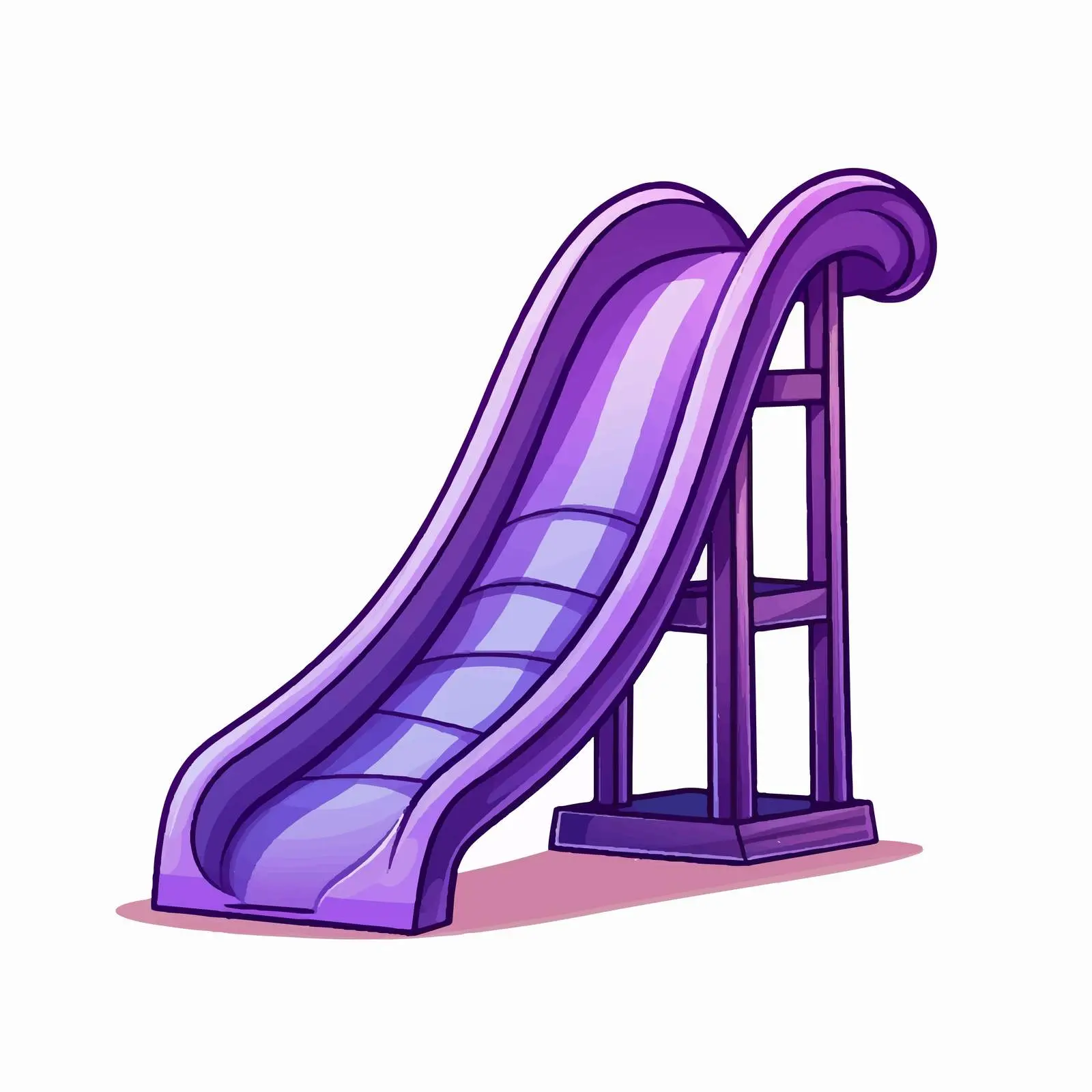 Purple Playground Slide Cartoon Vector Illustration — free download from Dotvec