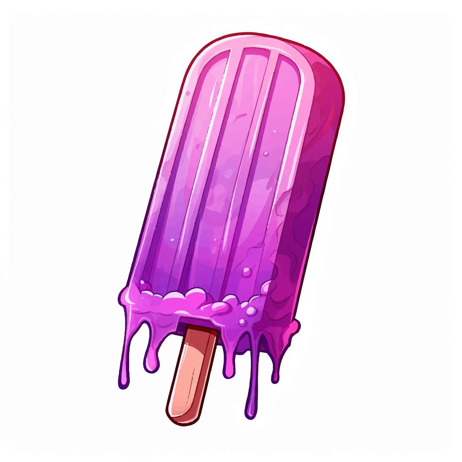 Melting Purple Popsicle Vector Illustration — free download from Dotvec