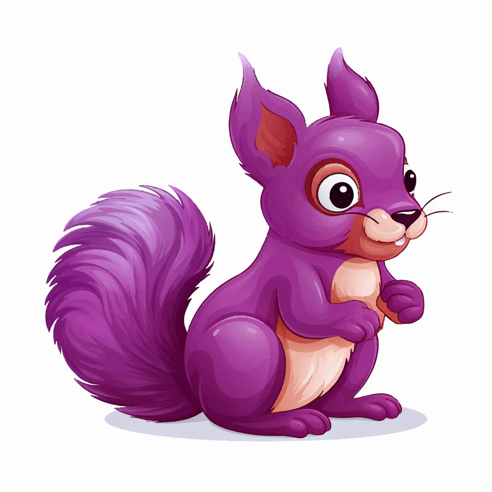 Purple Squirrel Illustration on White Background — free download from Dotvec