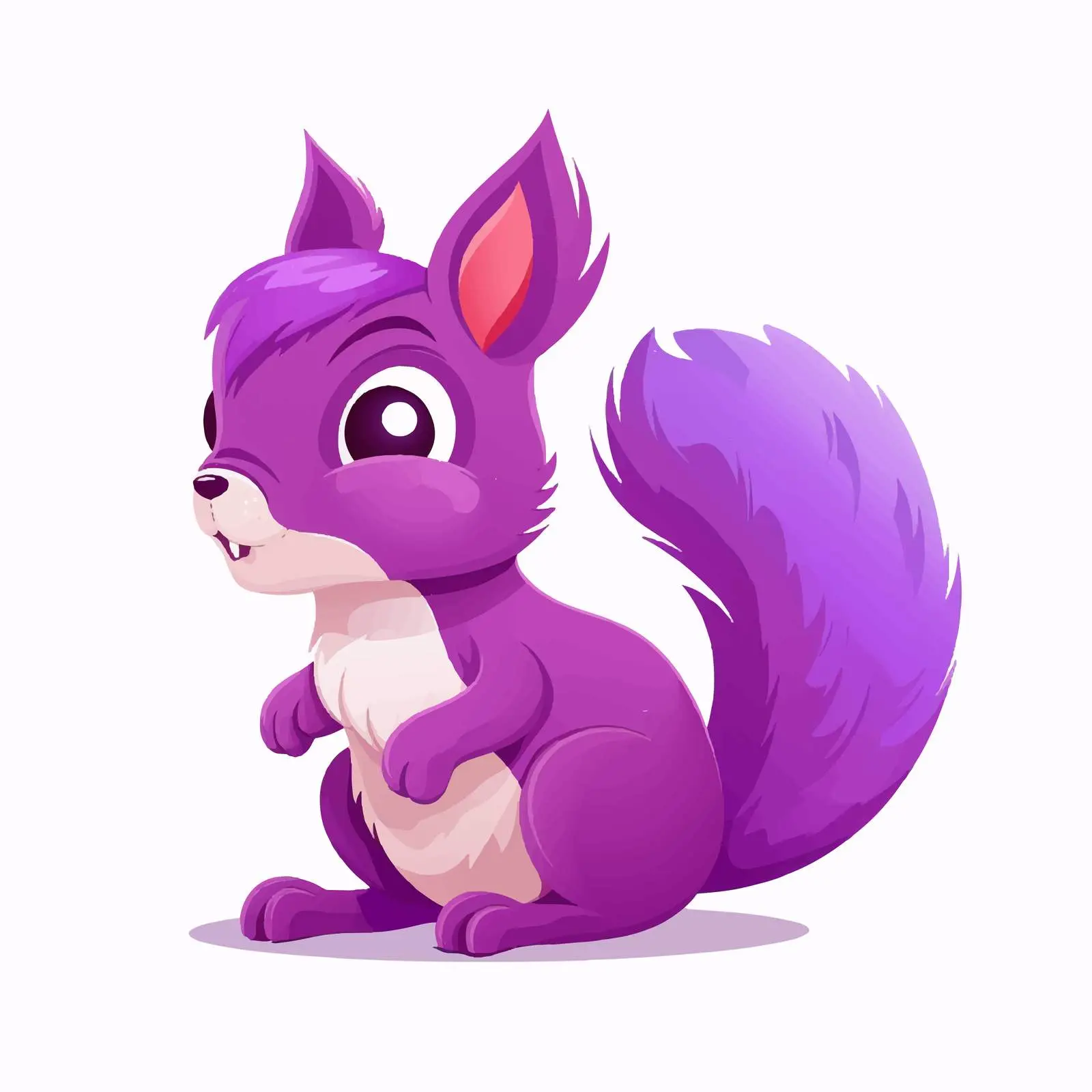 Purple Squirrel Illustration on White Background — free download from Dotvec
