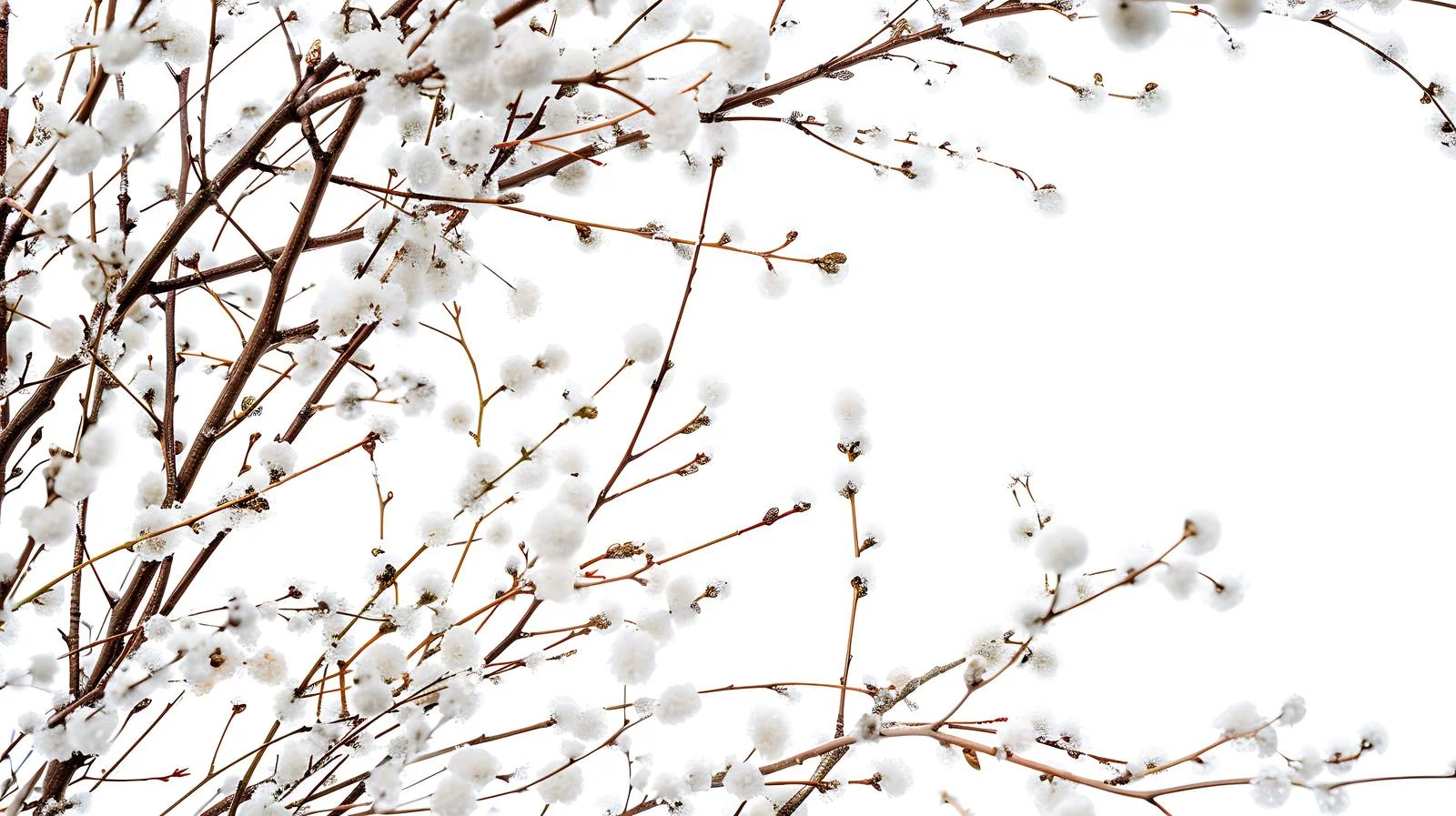 Close-up of Pussy Willow Branches Isolated — free download from Dotvec