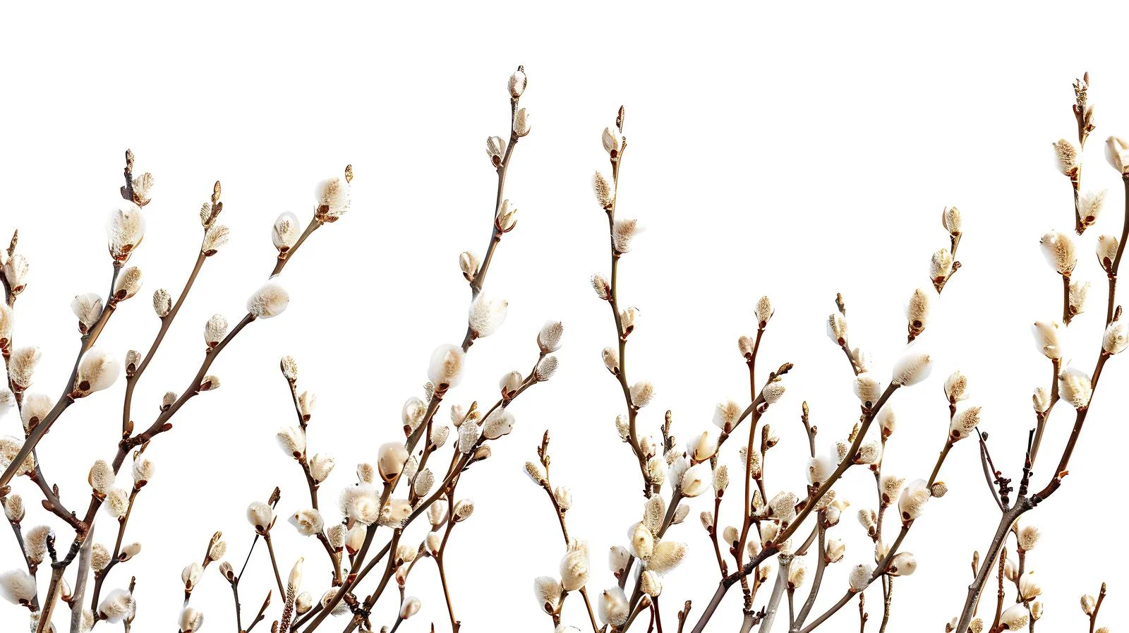 Delicate Pussy Willow Branches Background Close-Up — free download from Dotvec