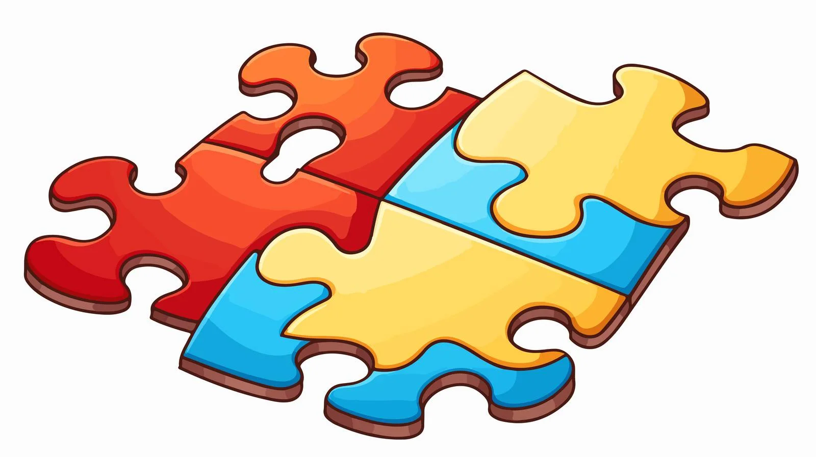 Colorful Puzzle Piece Stock Illustration — free download from Dotvec