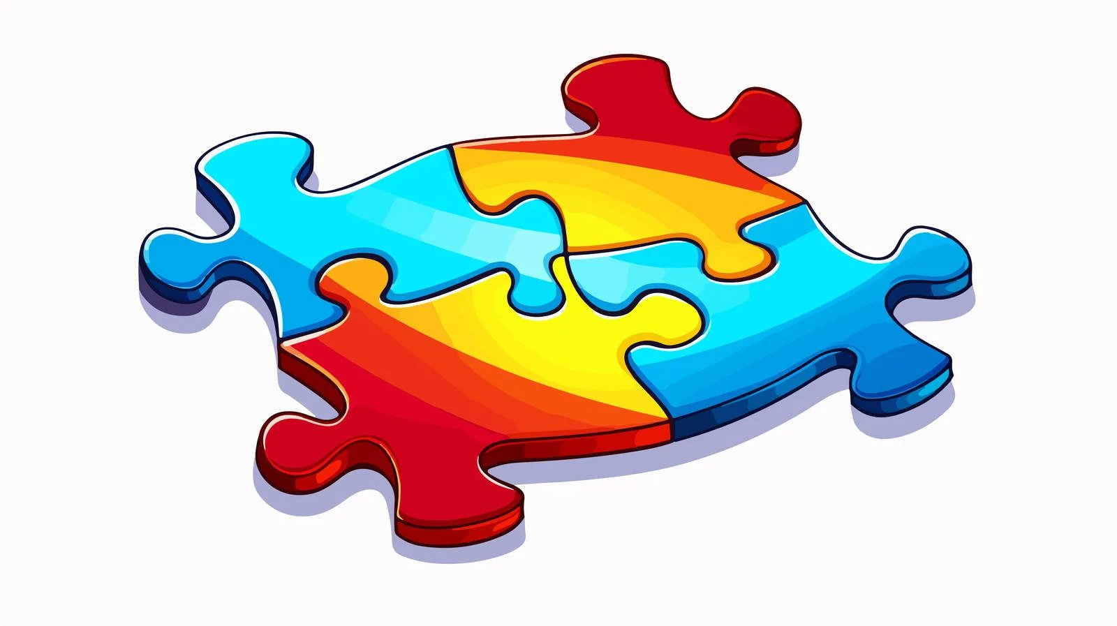 Puzzle Piece Cartoon Illustration — free download from Dotvec