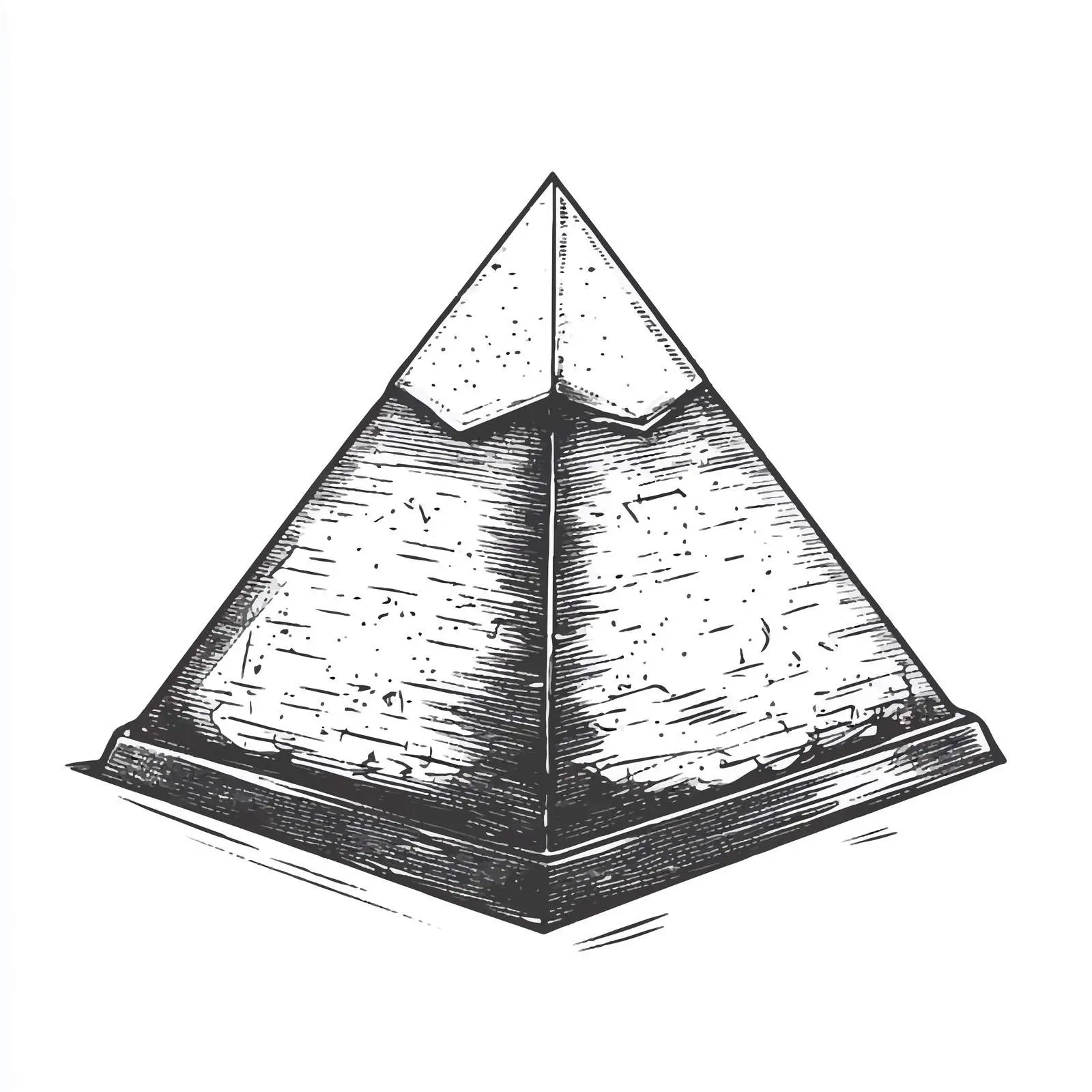 Black and White Pyramid Cartoon Vector Illustration — free download from Dotvec