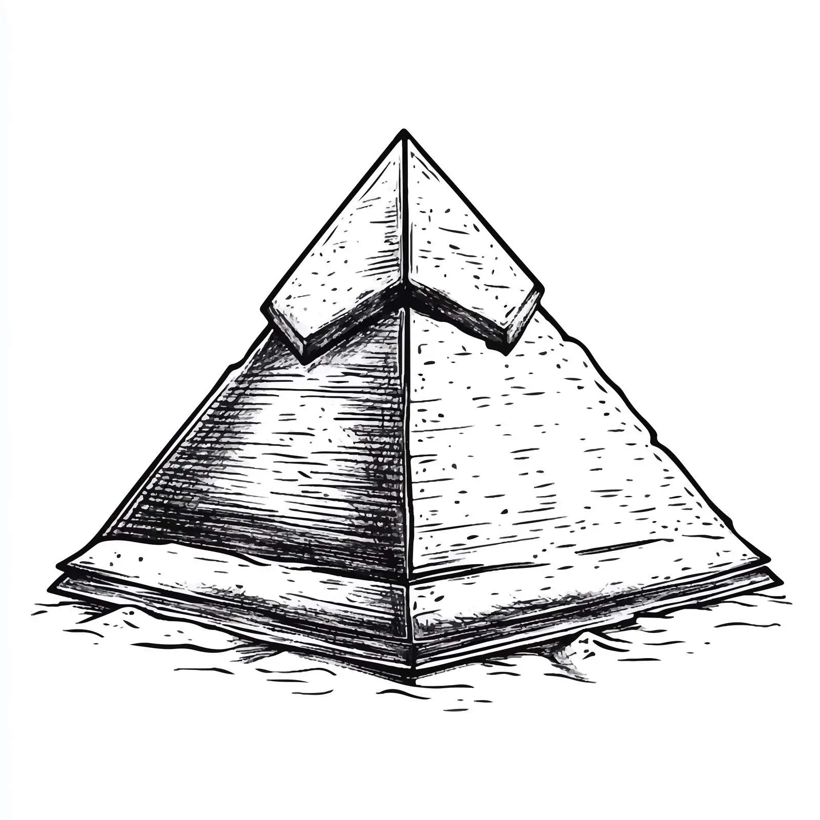 Hand-Drawn Cartoon Pyramid Vector Illustration — free download from Dotvec