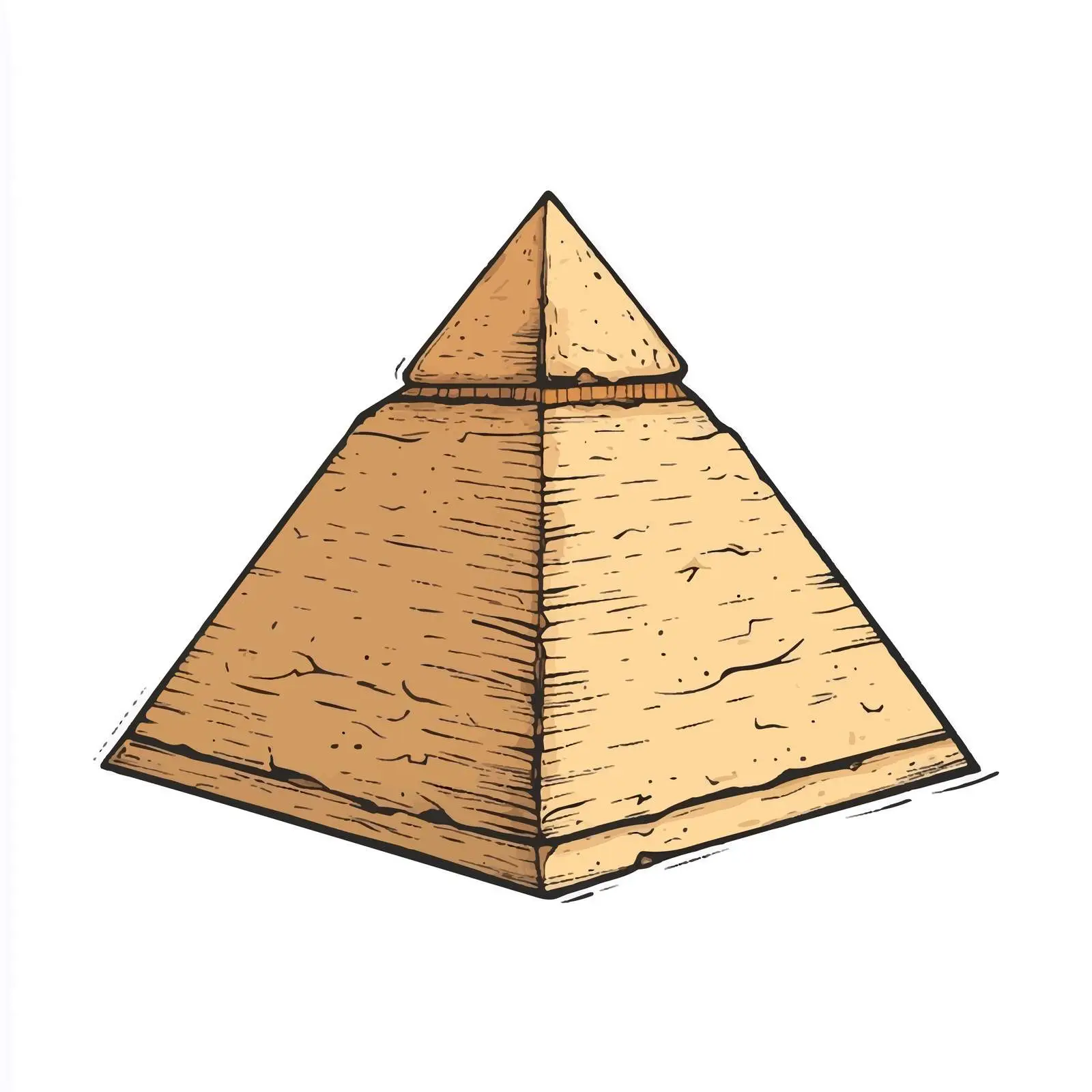 Hand-Drawn Cartoon Pyramid Vector Illustration — free download from Dotvec