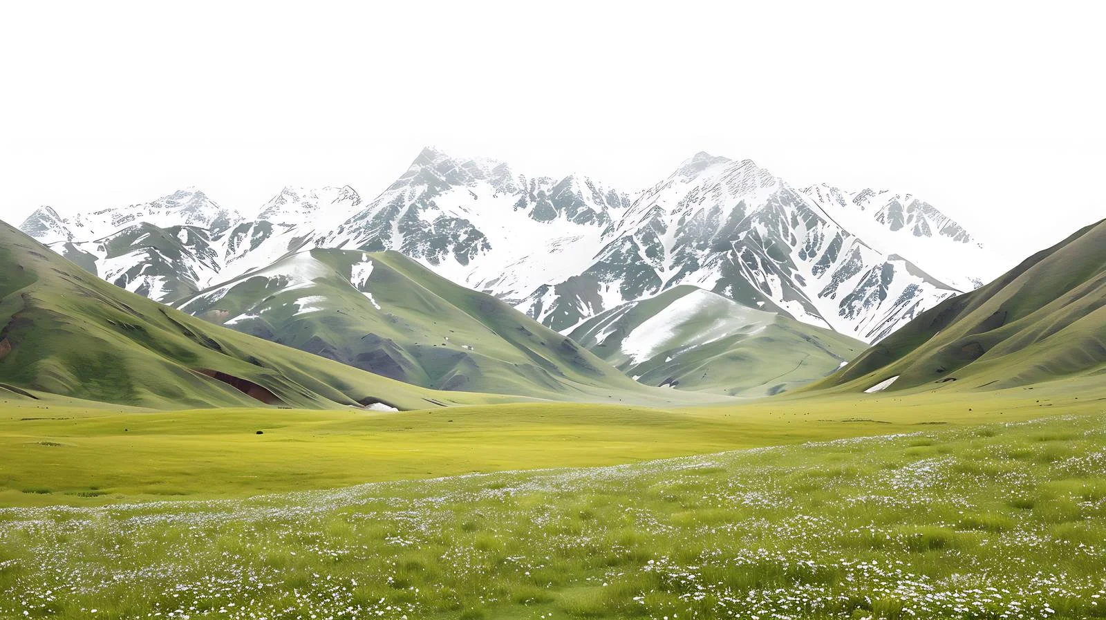 Serene Qilian Mountain Snowy Scenery Isolation — free download from Dotvec