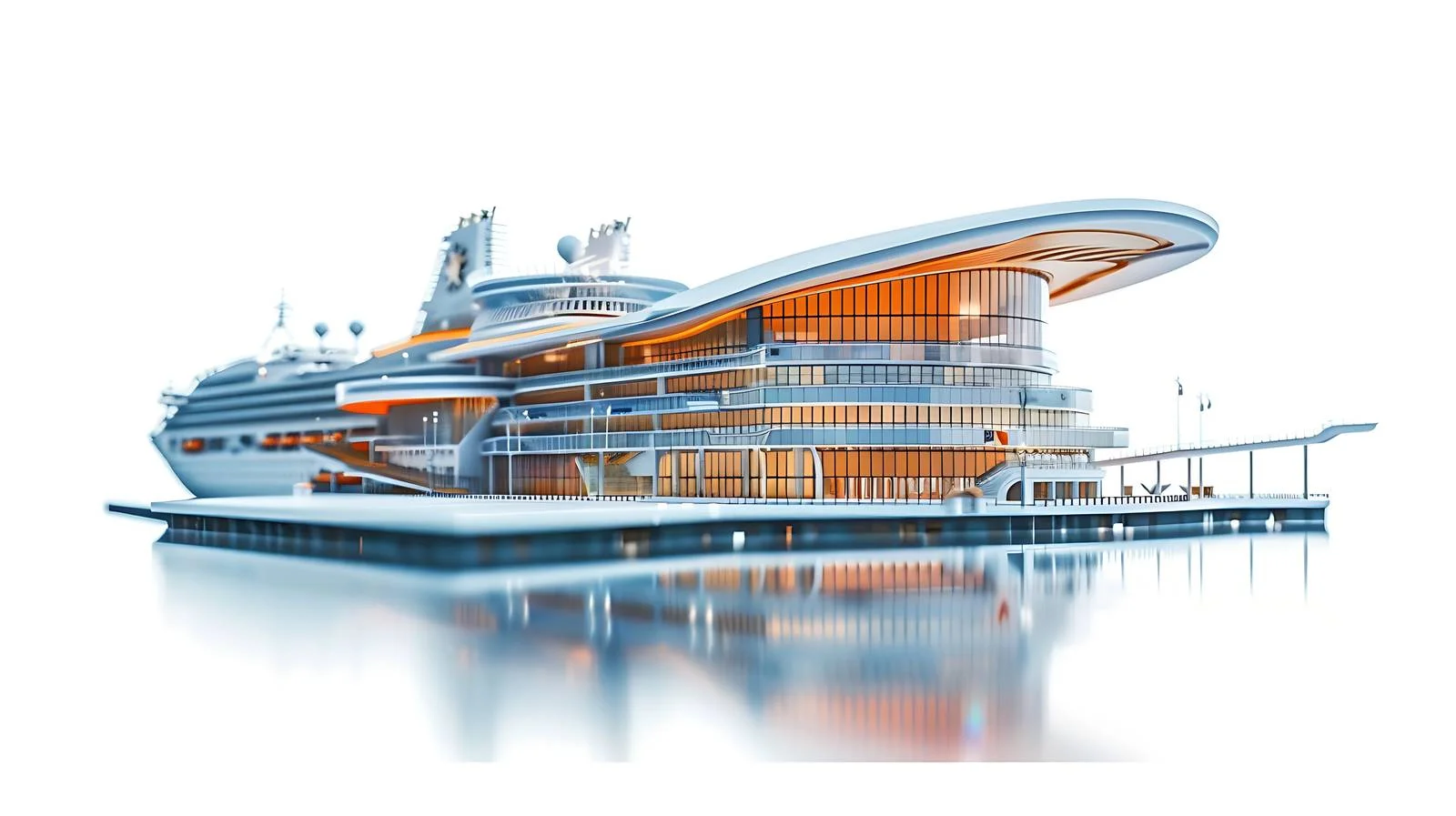 Qingdao Cruise Terminal White Background — free download from Dotvec