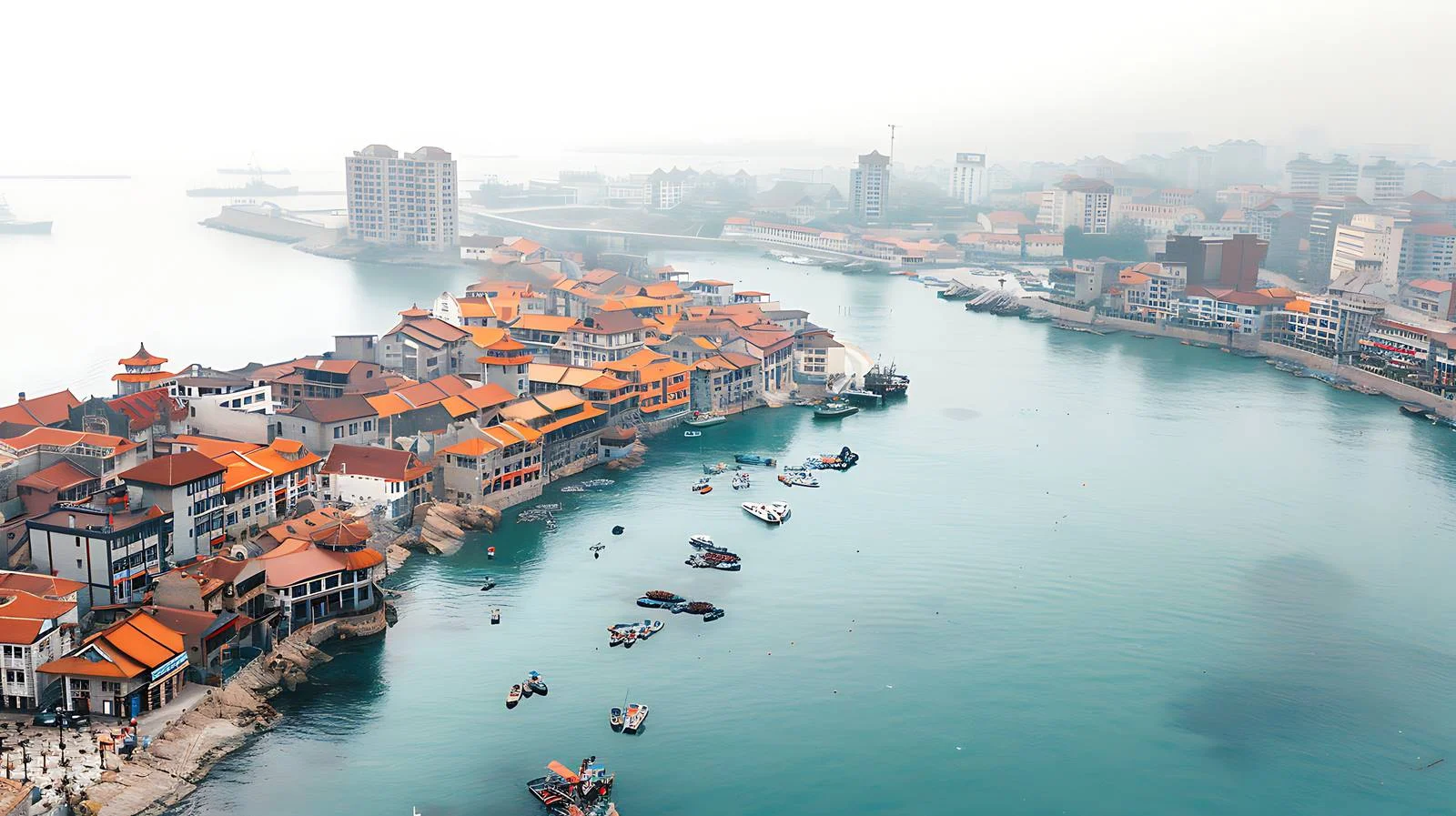 Qingdao Dacun Town White Background Scenic — free download from Dotvec