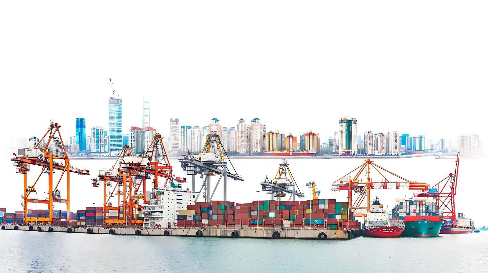 Qingdao Free Trade Zone White Background — free download from Dotvec