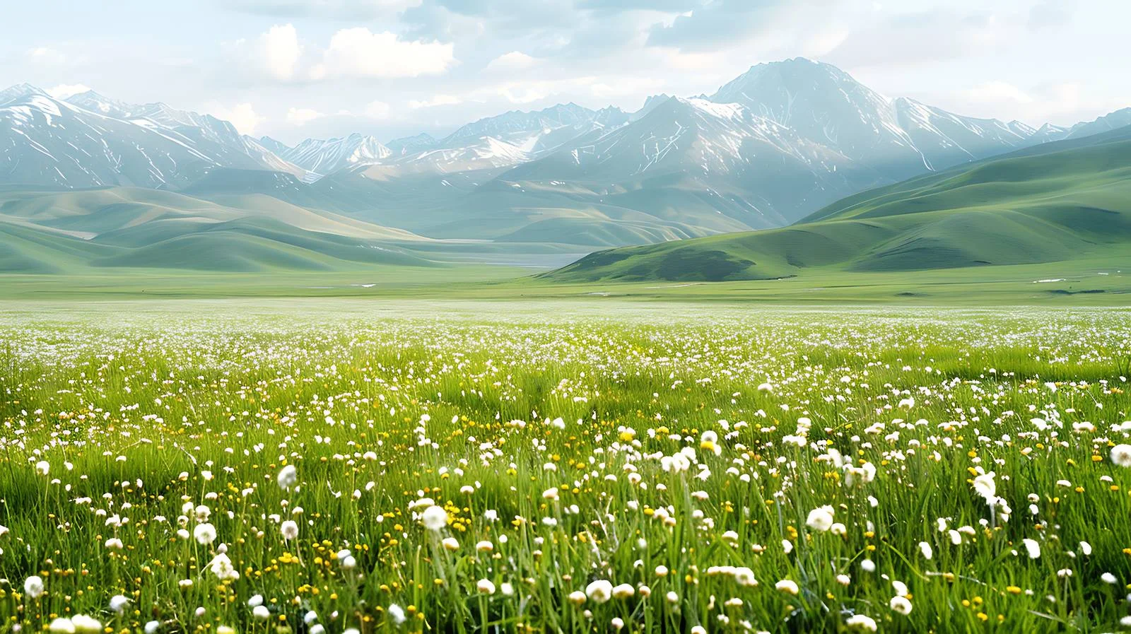 Tranquil Qinghai Nianbaoyuze Scenic Background — free download from Dotvec