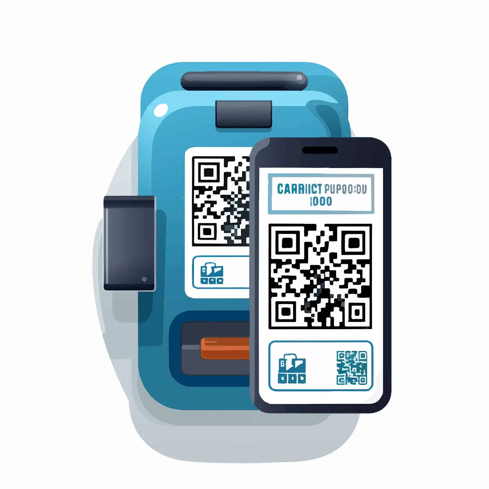 QR Code in Dataphone Technology Design – free cash image from Dotvec