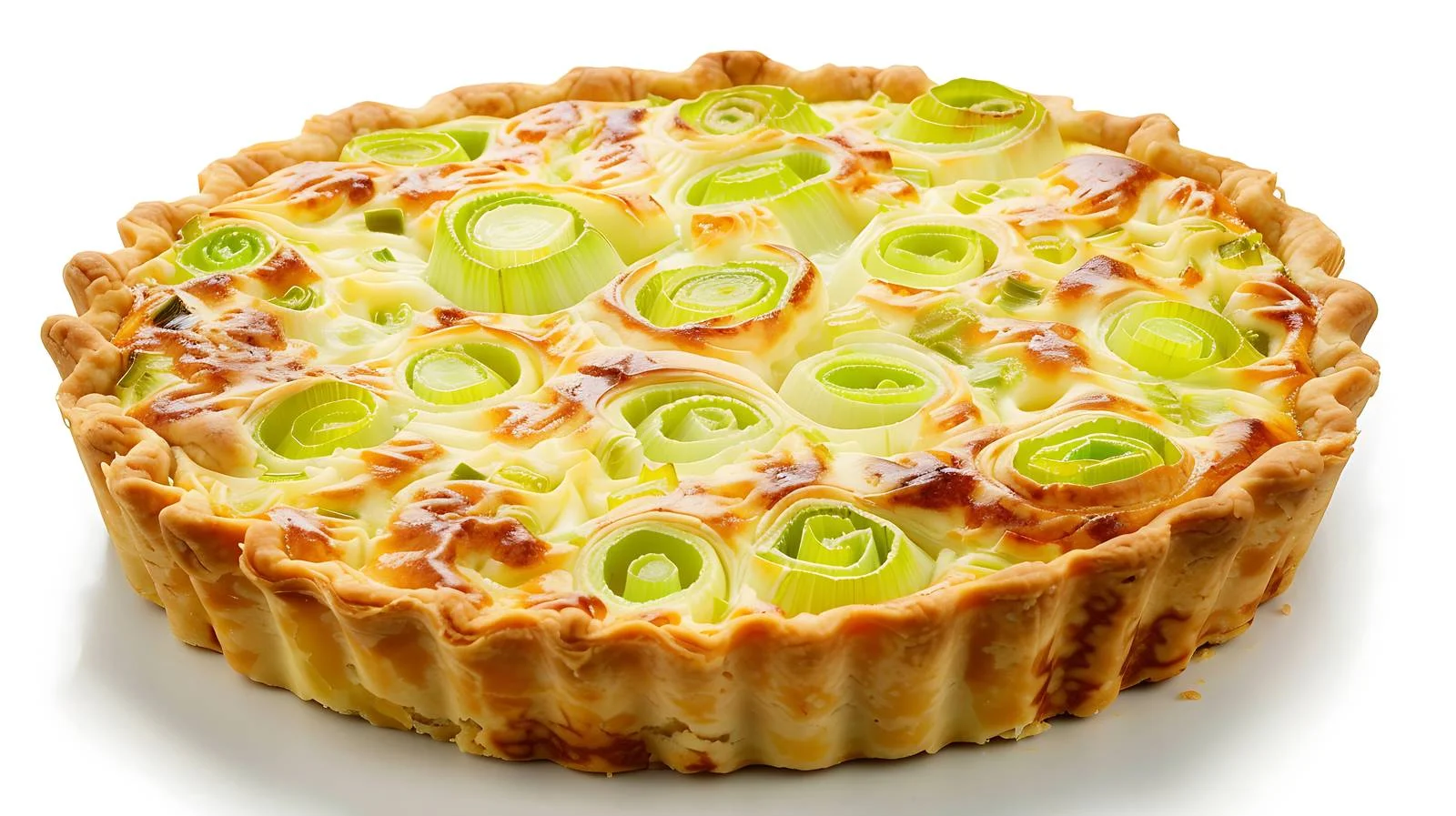 Gourmet Leek and Cheese Quiche Dish — free download from Dotvec