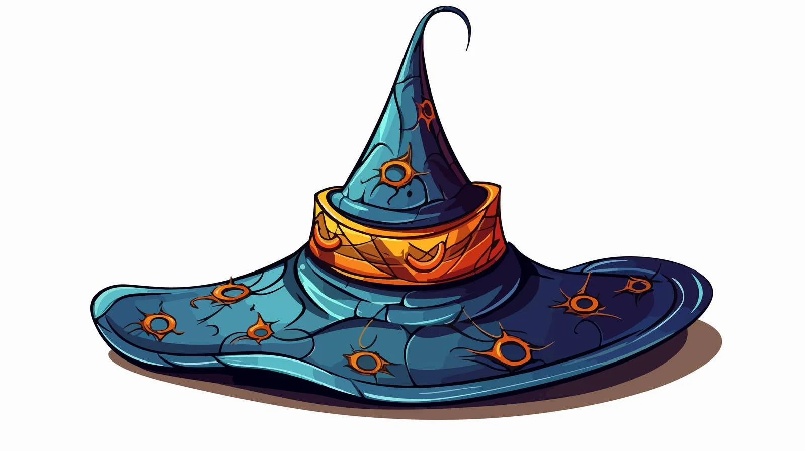 Whimsical Witch Hat Vector Drawing — free download from Dotvec