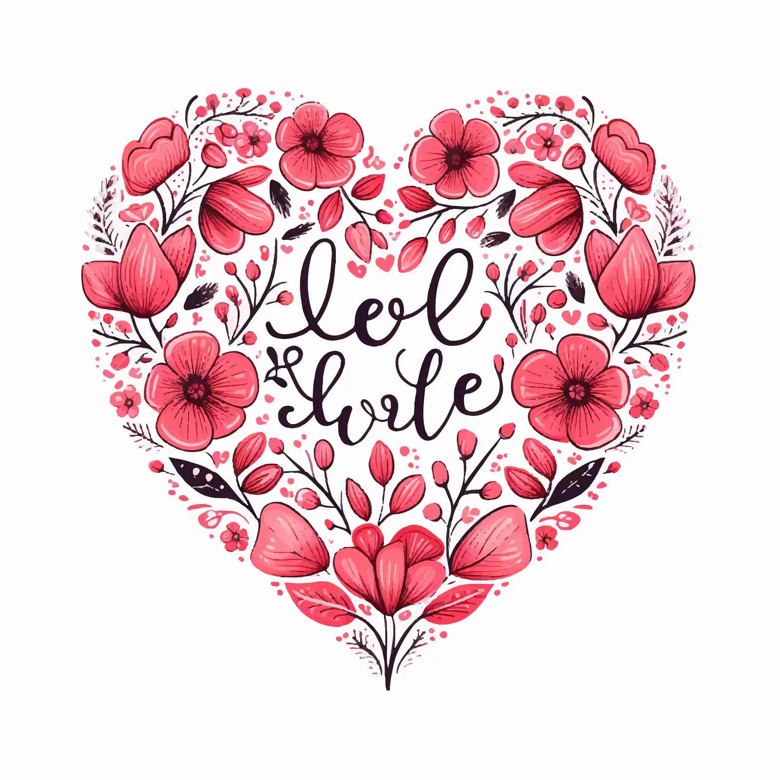 I Love You with All My Heart Vector Art — free download from Dotvec